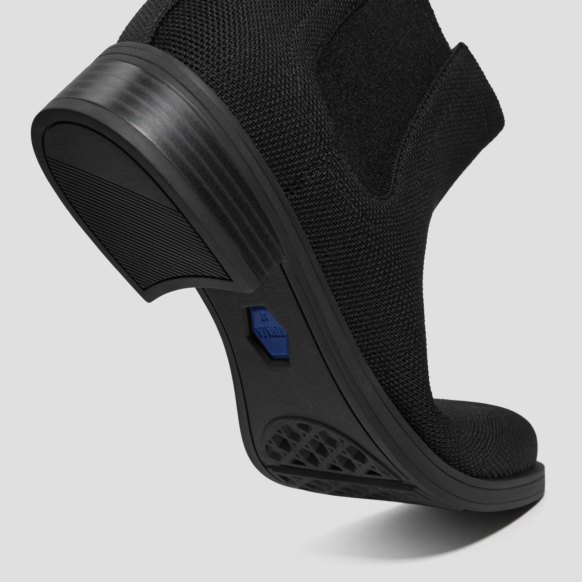 [Clara] スクエアトゥ 撥水加工 アンクルチェルシーブーツ