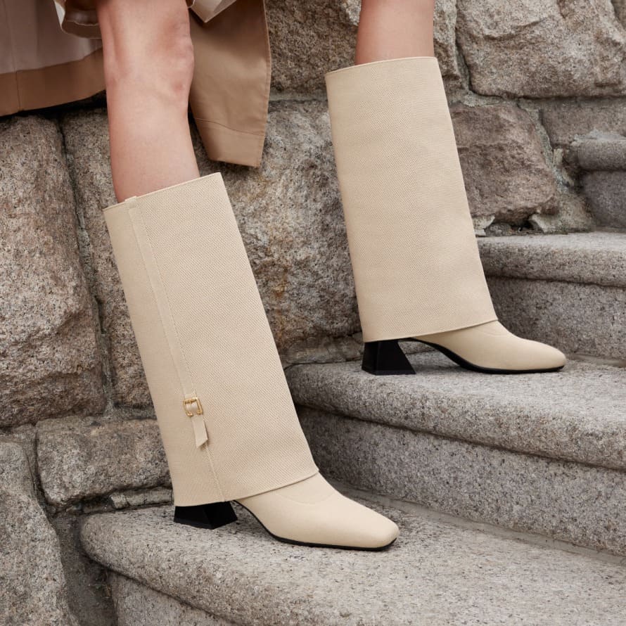 [Riya] ニット スリーブ レッグウォーマー