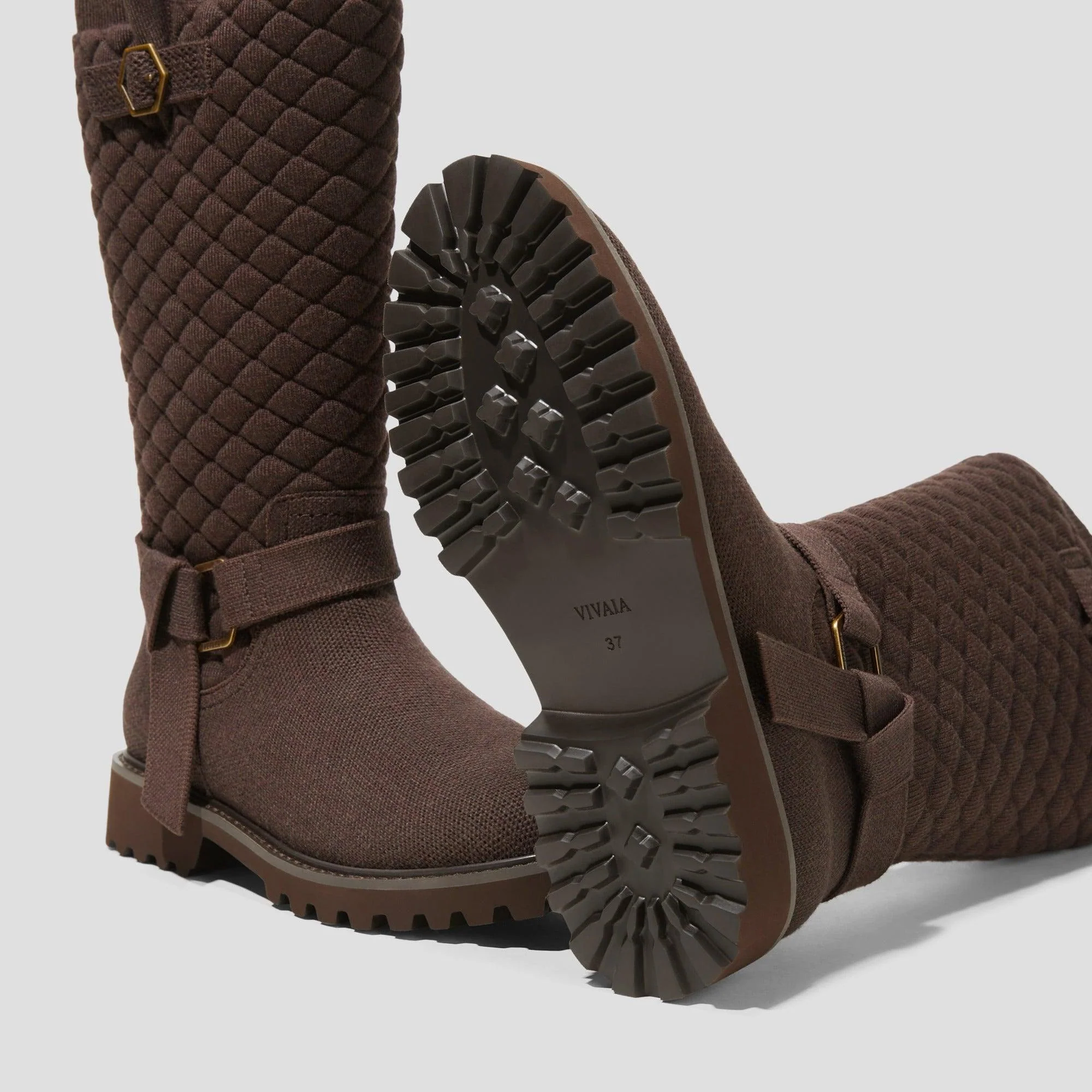 [Faith] ラウンドトゥ 撥水加工 ミッドカーフバイカーブーツ