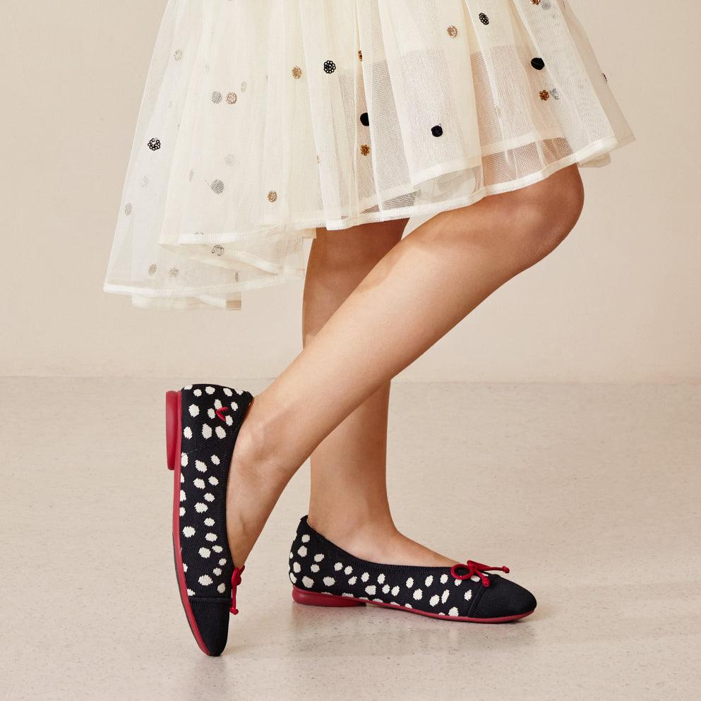 [Tiana Kids] アーモンドトゥ フラット キッズシューズ