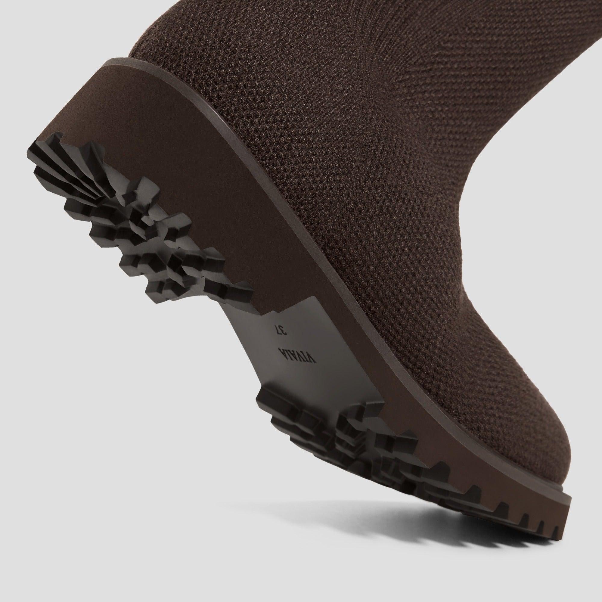 [Filipa] ラウンドトゥ 撥水加工 ストレッチ ロングブーツ