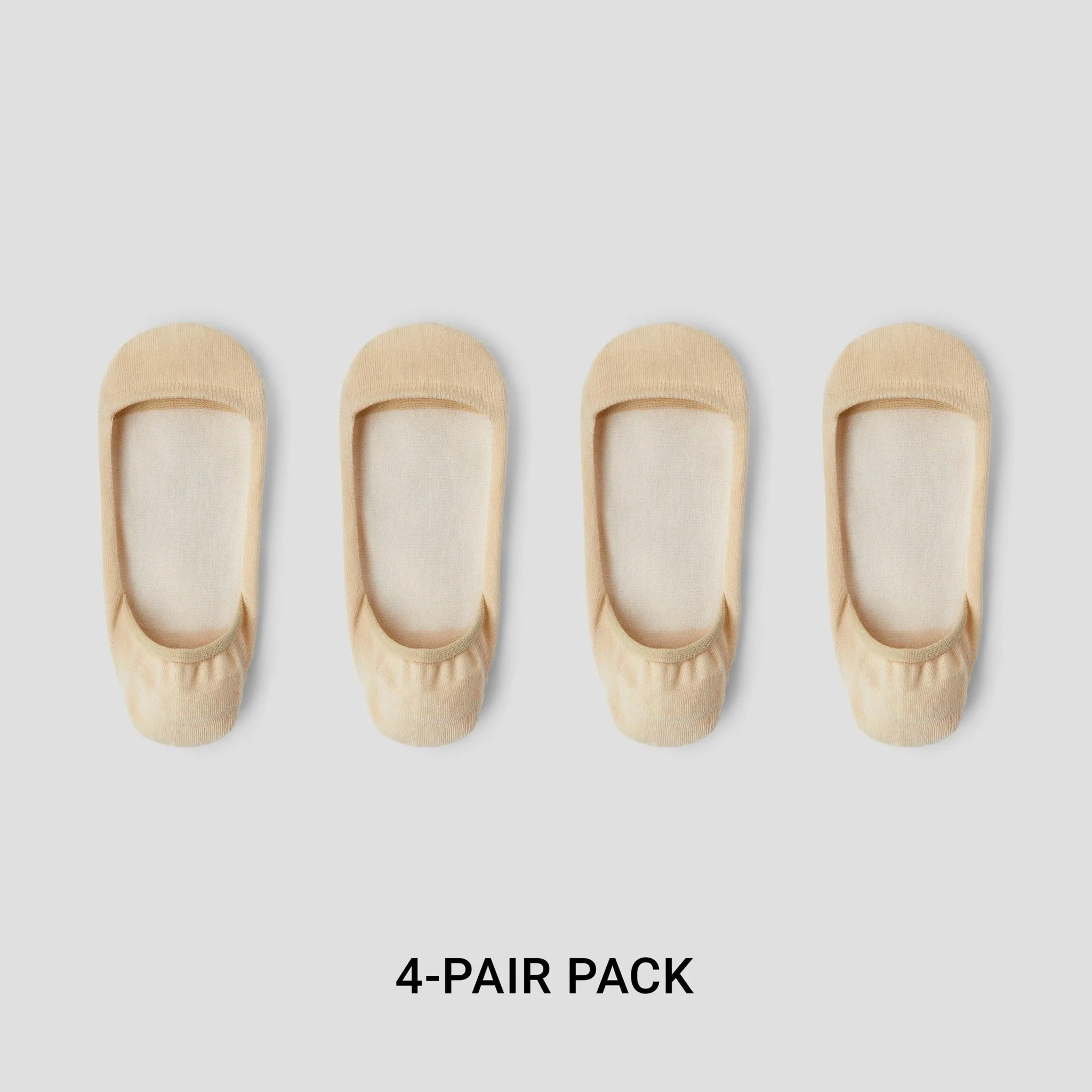 [Socks] 4足組 パッド付き ローカットソックス