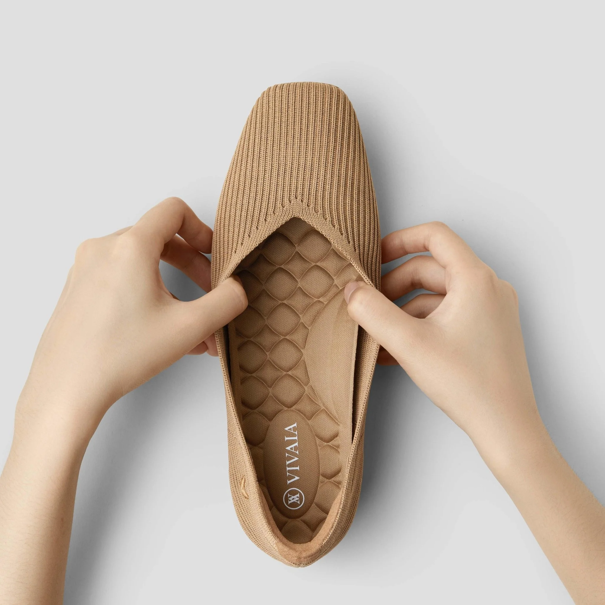 [Margot Walker] スクエアトゥ 超軽量 厚底 フラットシューズ