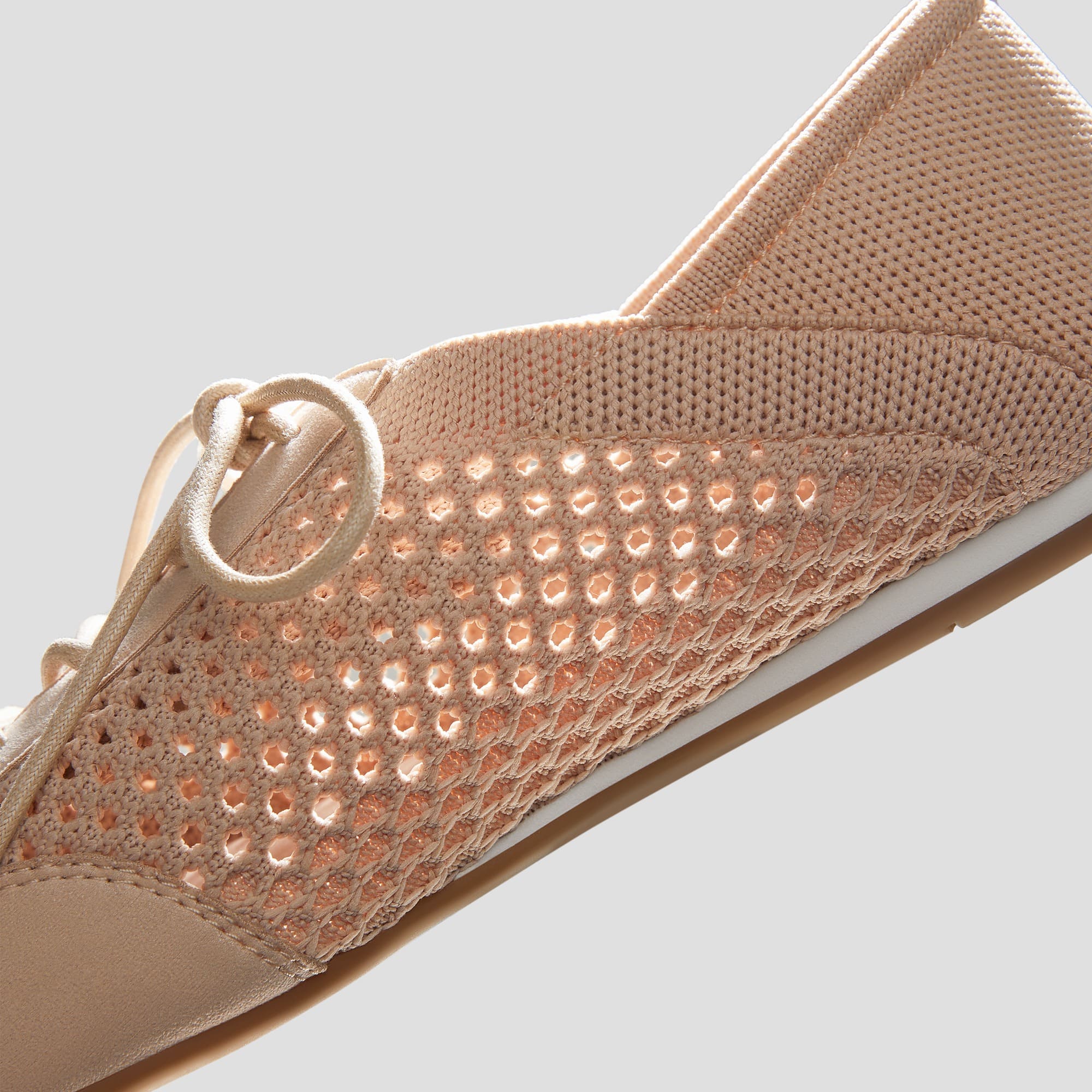 [Yara] アーモンドトゥ メッシュ バレエスニーカー