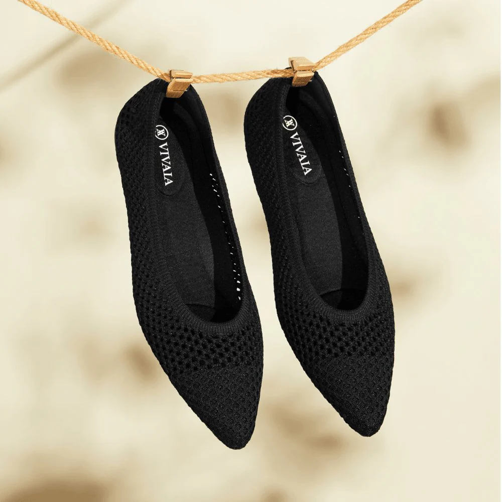 [Aria 5° Mesh] ポインテッドトゥ メッシュ フラットシューズ