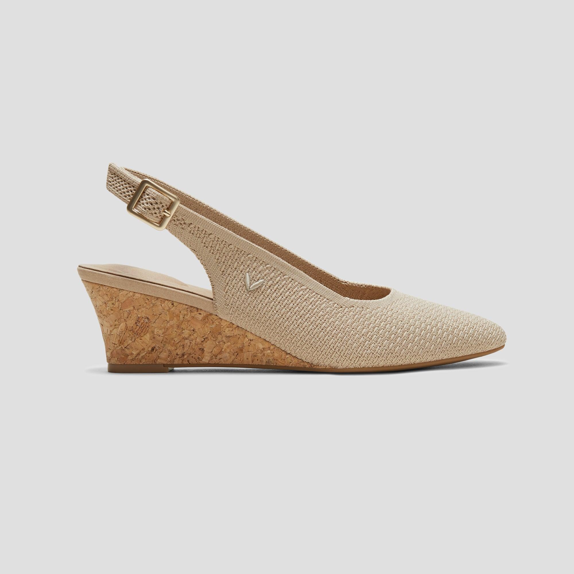 [Tamia Slingback Wedge Pro] アーモンドトゥ ウェッジヒールサンダル