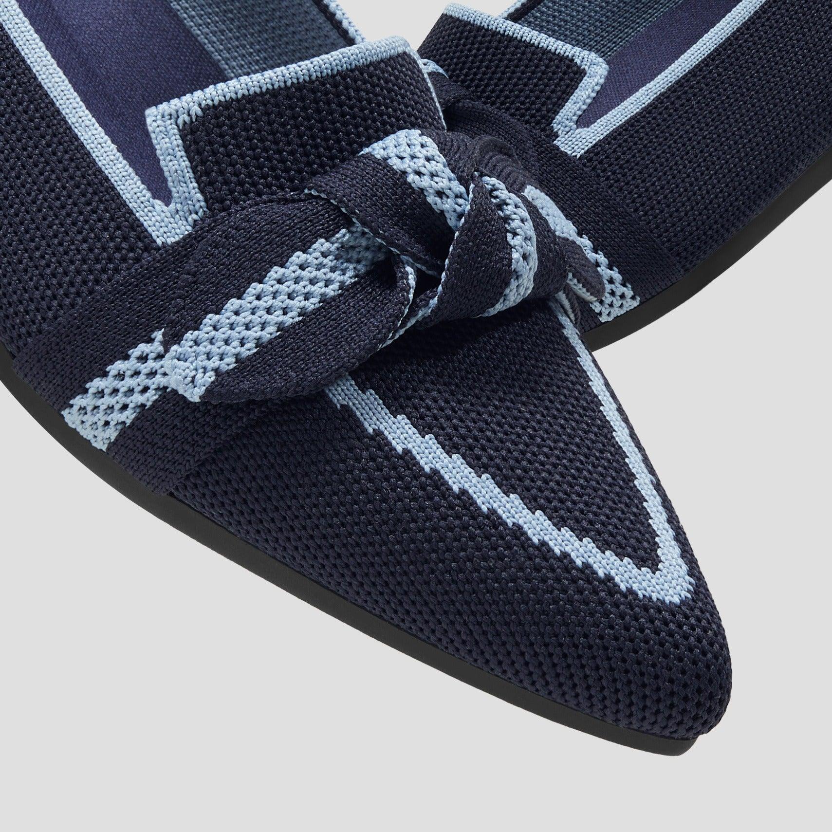 [Michelle] ポインテッドトゥ リボン付き ローファー