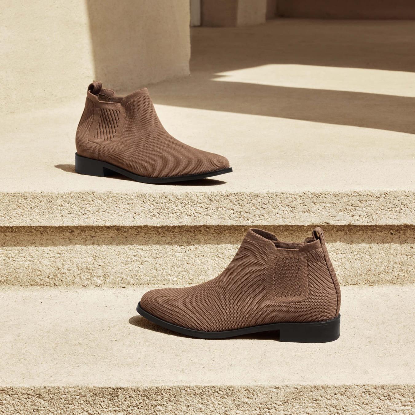 [Ryan Pro] スクエアトゥ 撥水加工 チェルシーブーツ