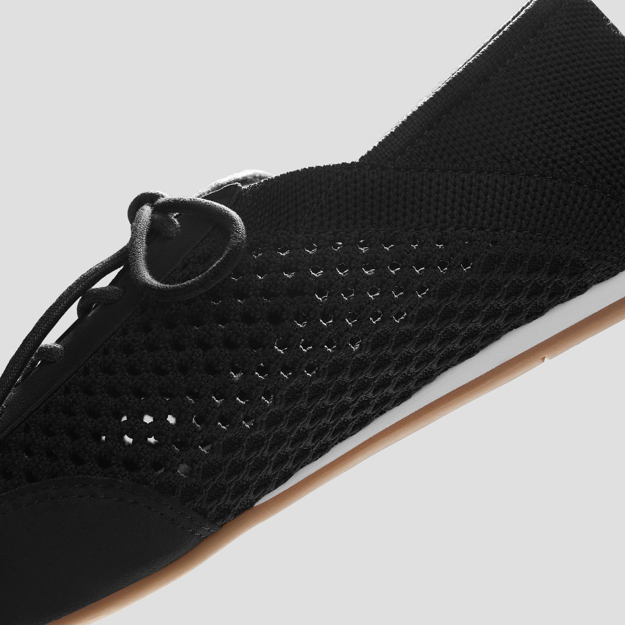 [Yara] アーモンドトゥ メッシュ バレエスニーカー