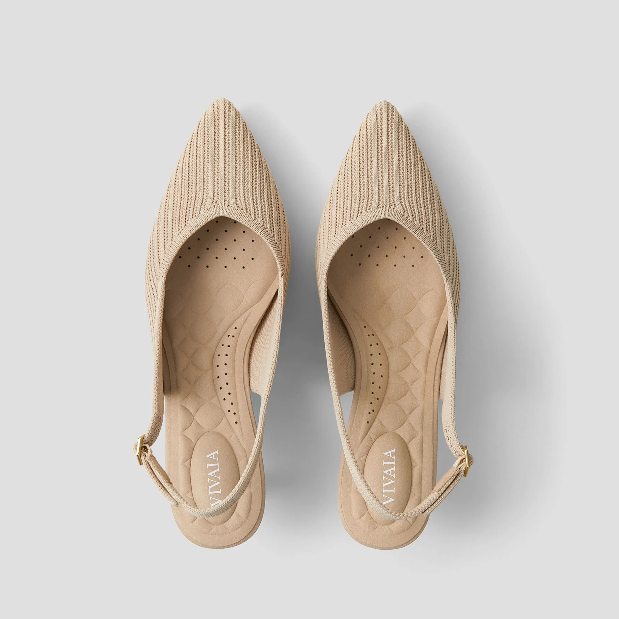 [Selena] ポインテッドトゥ スリングバック キトゥンヒール サンダル