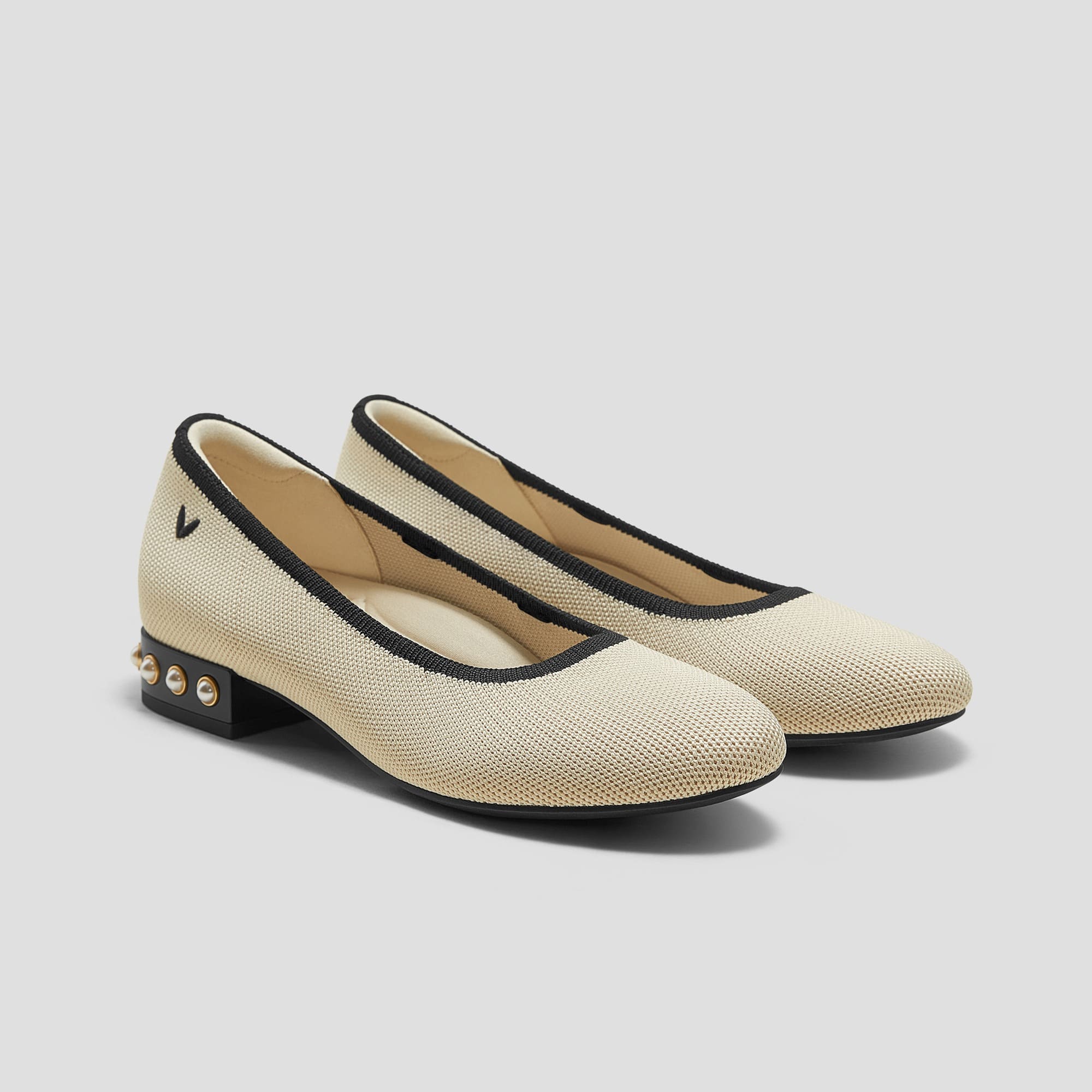 [Barbara] ラウンドトゥ ブロックヒール パンプス