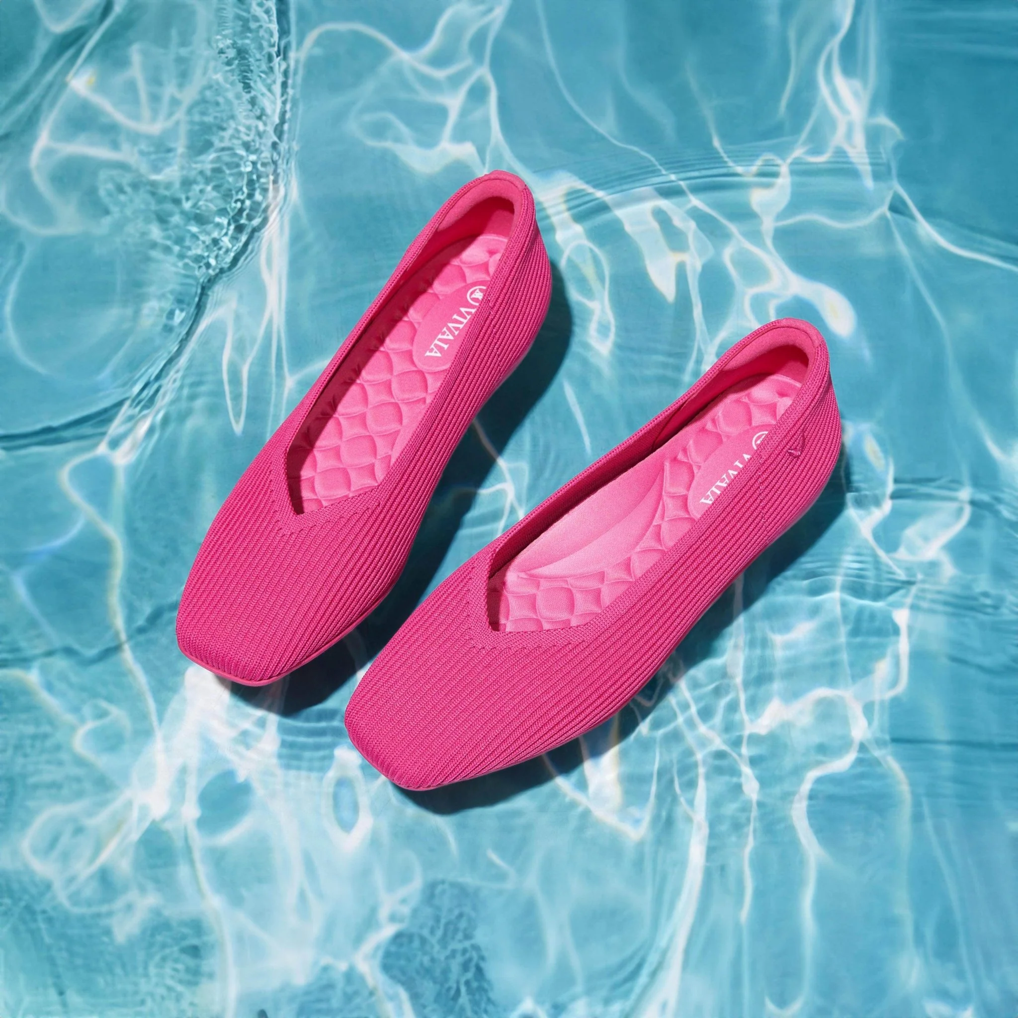 [Margot Walker] スクエアトゥ 超軽量 厚底 フラットシューズ