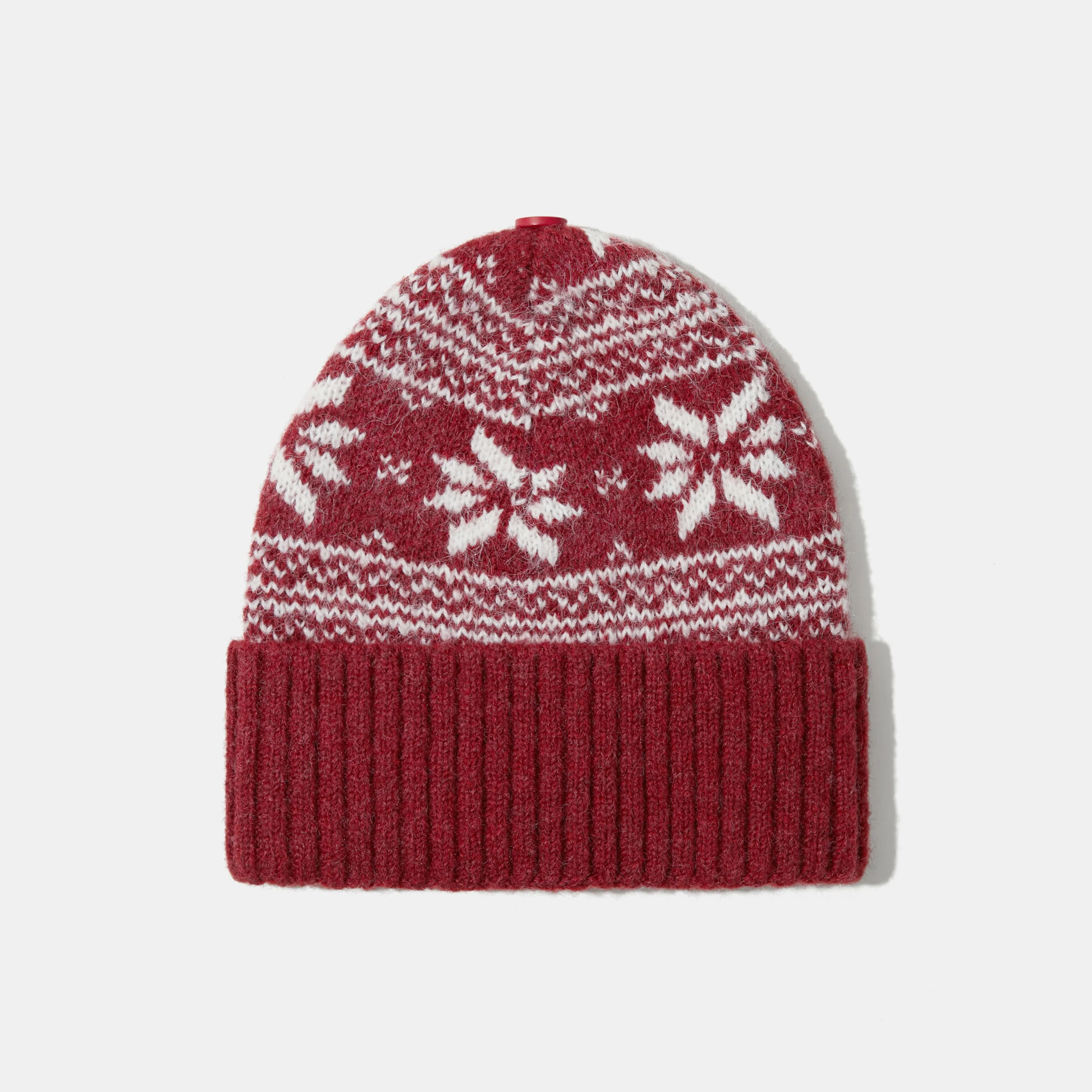 取り外し可能なポンポン付き ニット帽