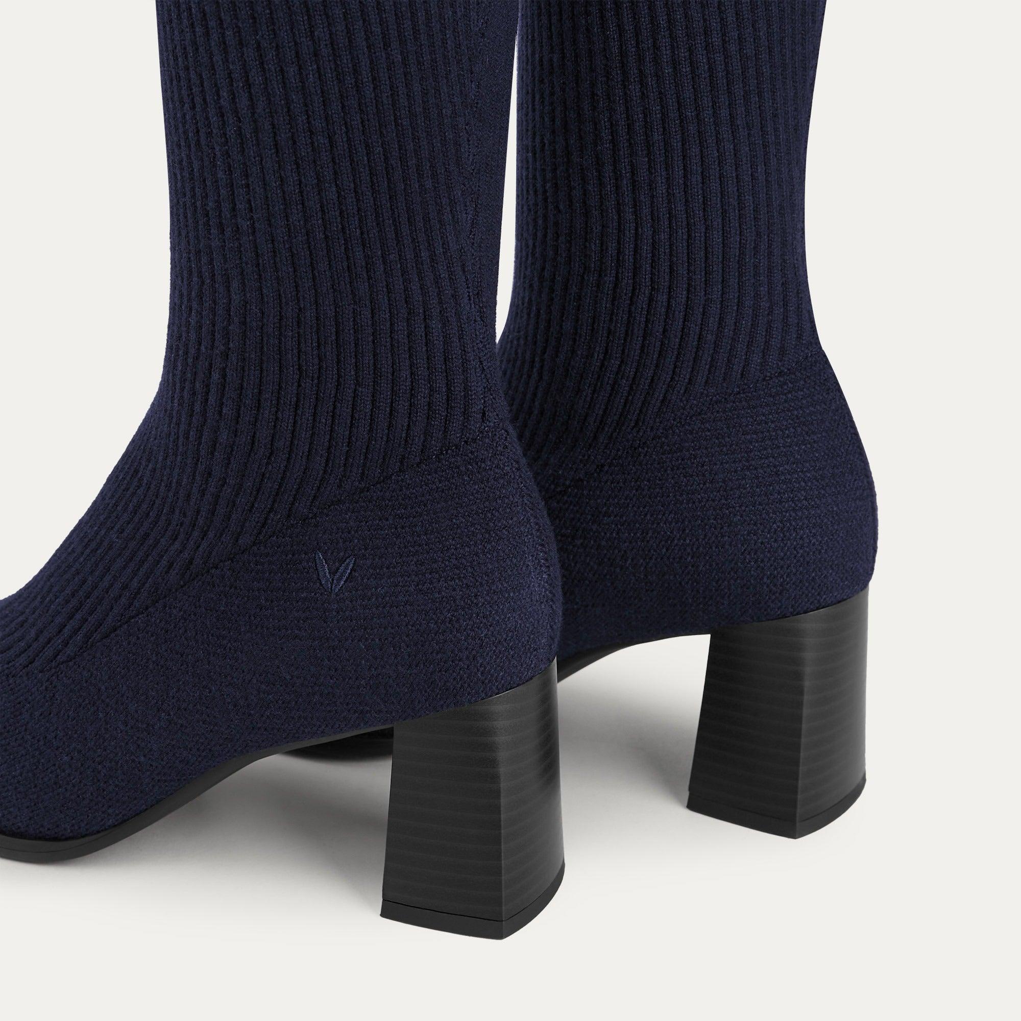 [Tessa]ラウンドトゥ 撥水加工 ウール ミッドカーフ ブーツ