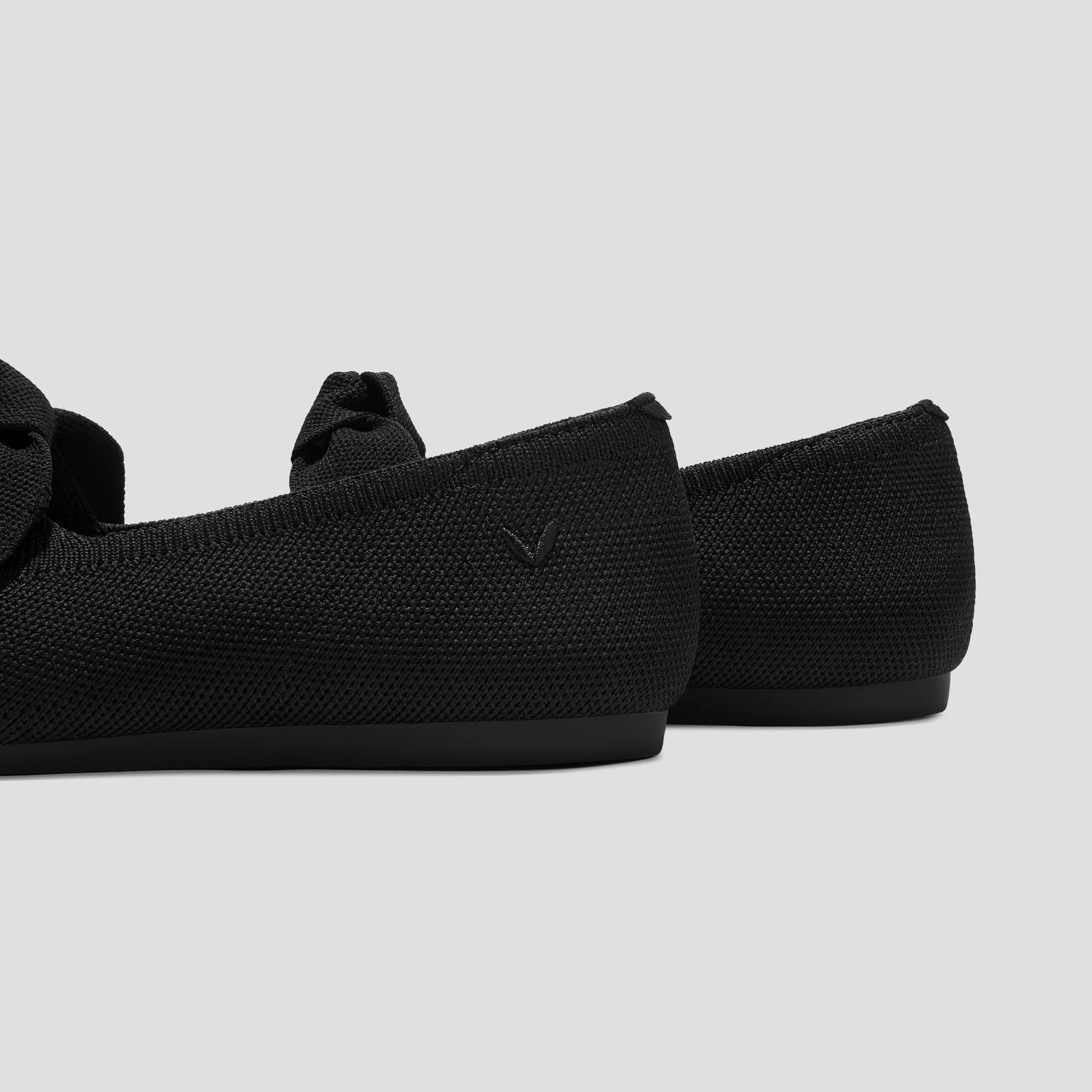 [Addriane] ポインテッドトゥ リボン付き フラットシューズ