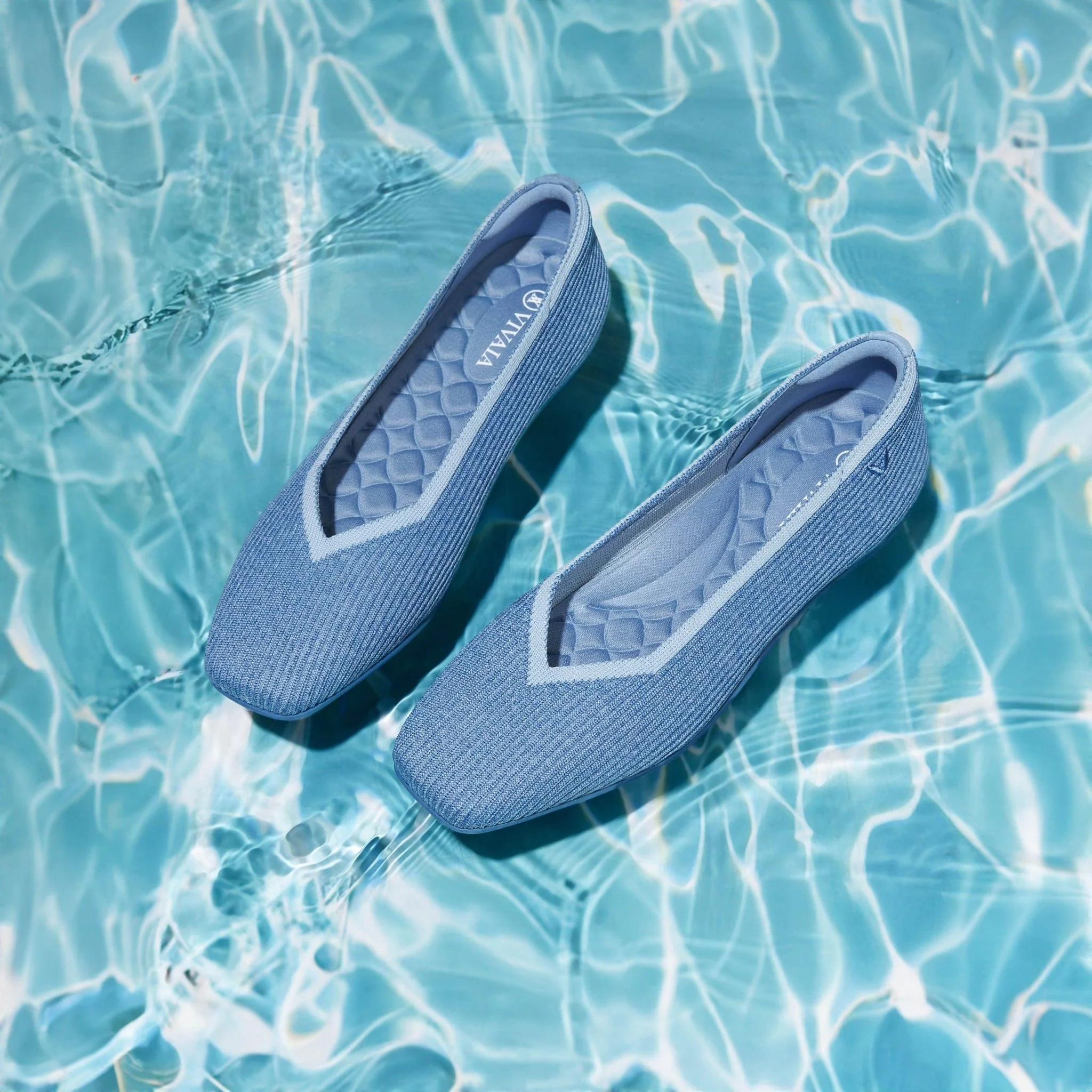 [Margot Walker] スクエアトゥ 超軽量 厚底 フラットシューズ