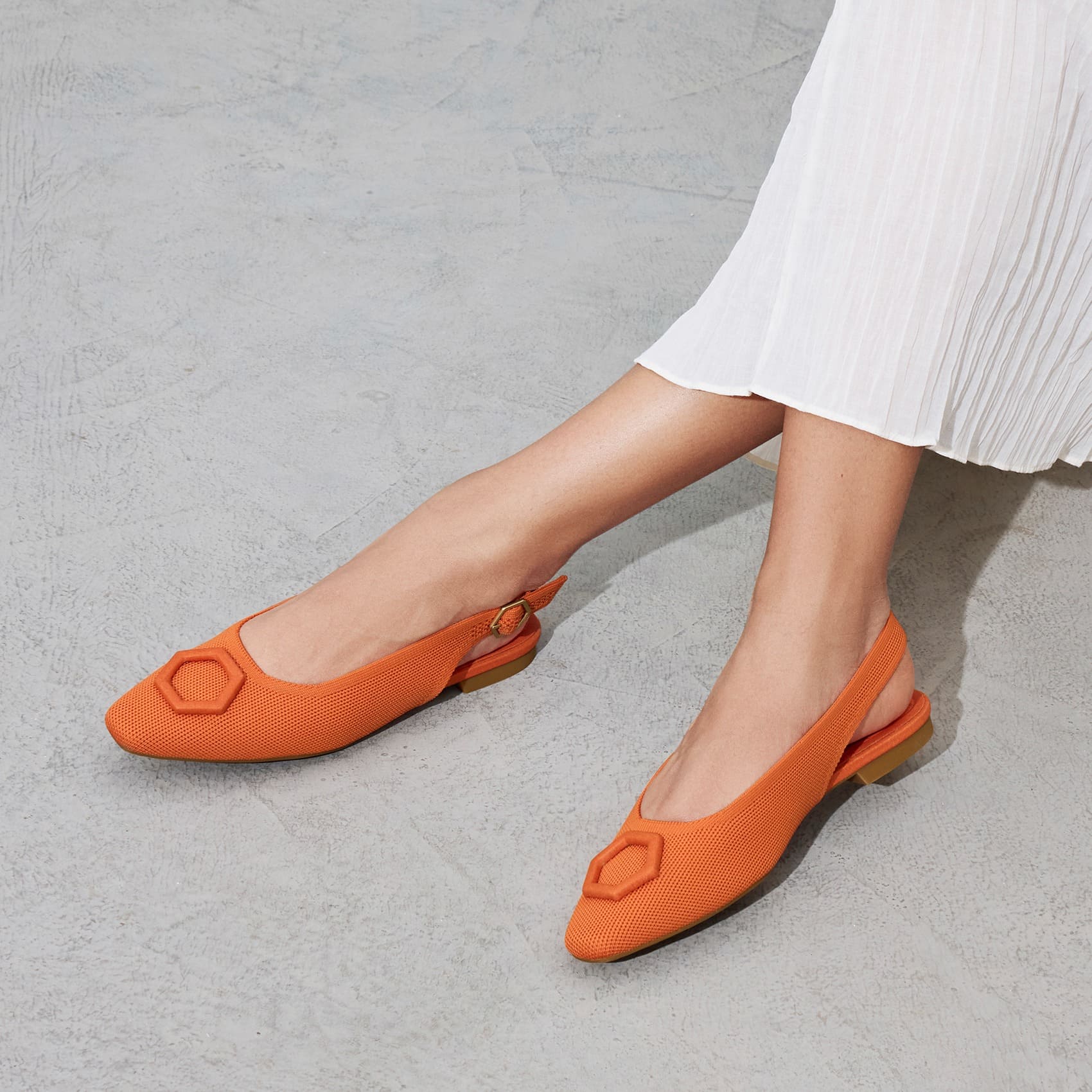 [Kalina] スクエアトゥ スリングバック サンダル