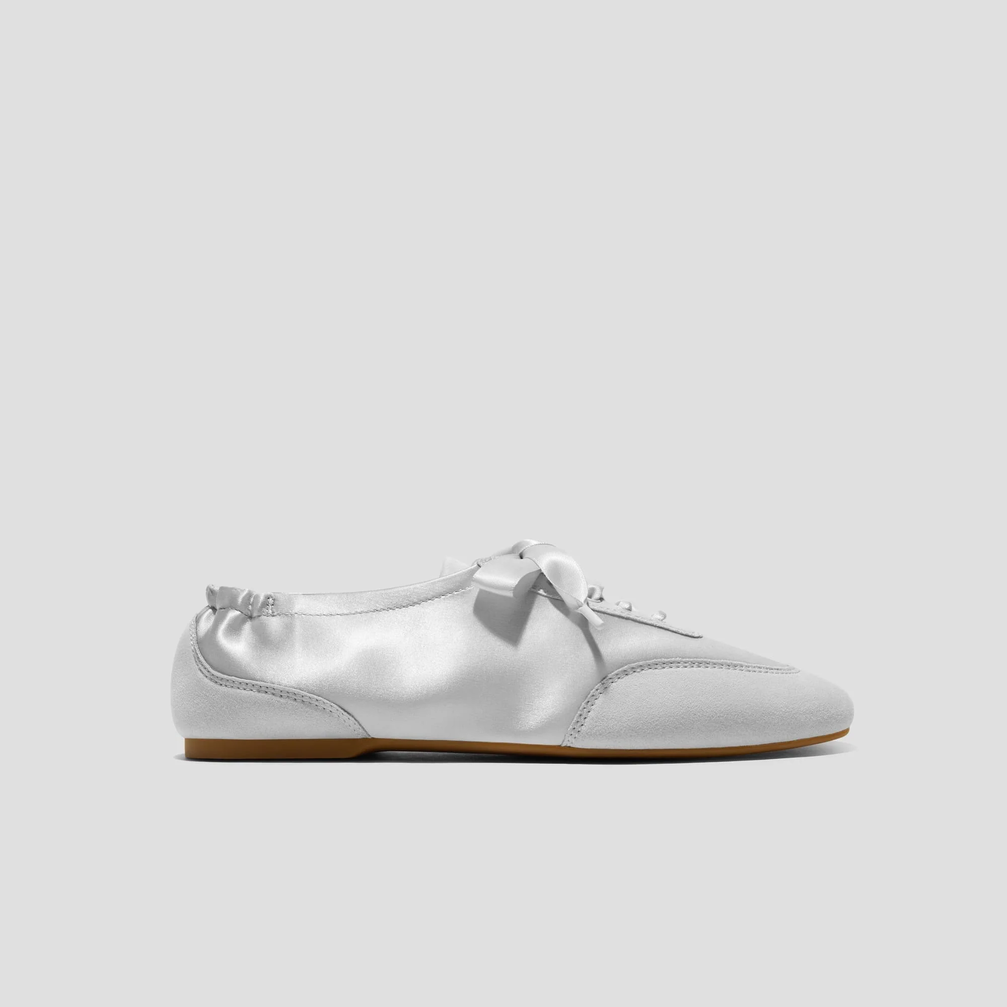 [Cristina] レースアップ サテン スニーカーリーナ