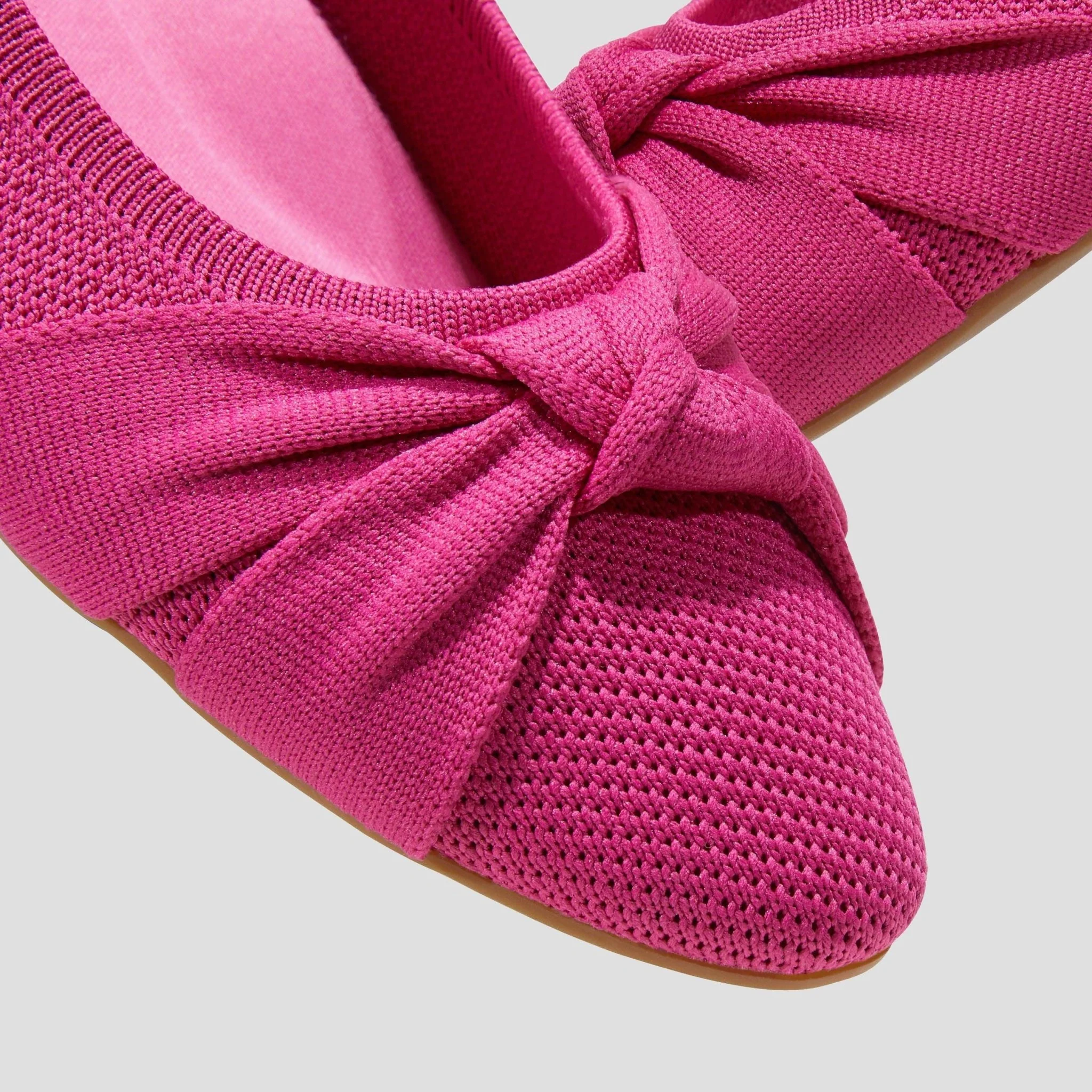 [Bibi] アーモンドトゥ  結びデザイン フラットシューズ