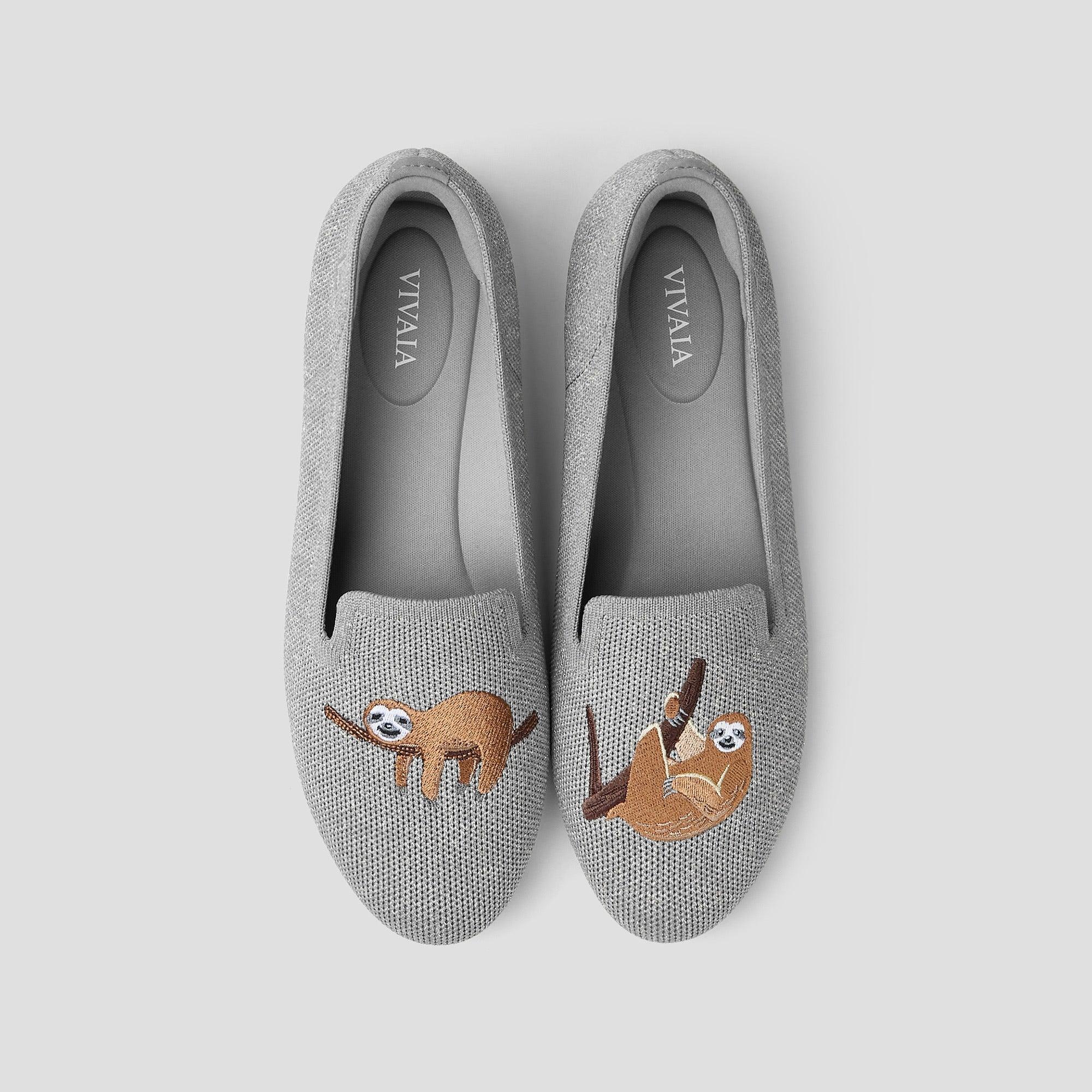 [Audrey] ラウンドトゥ アニマル刺繍 ローファー