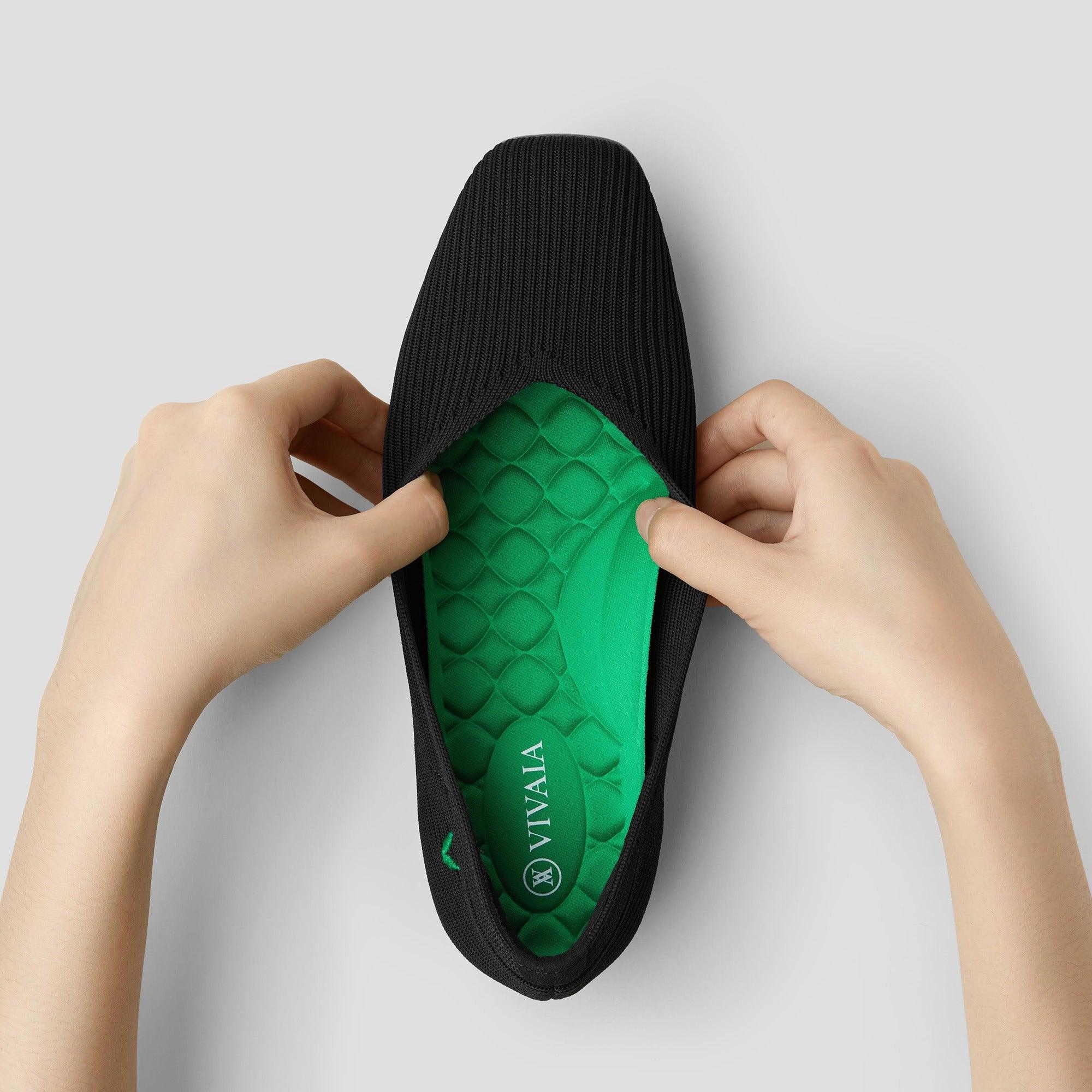 [Margot Walker] スクエアトゥ 超軽量 厚底 フラットシューズ