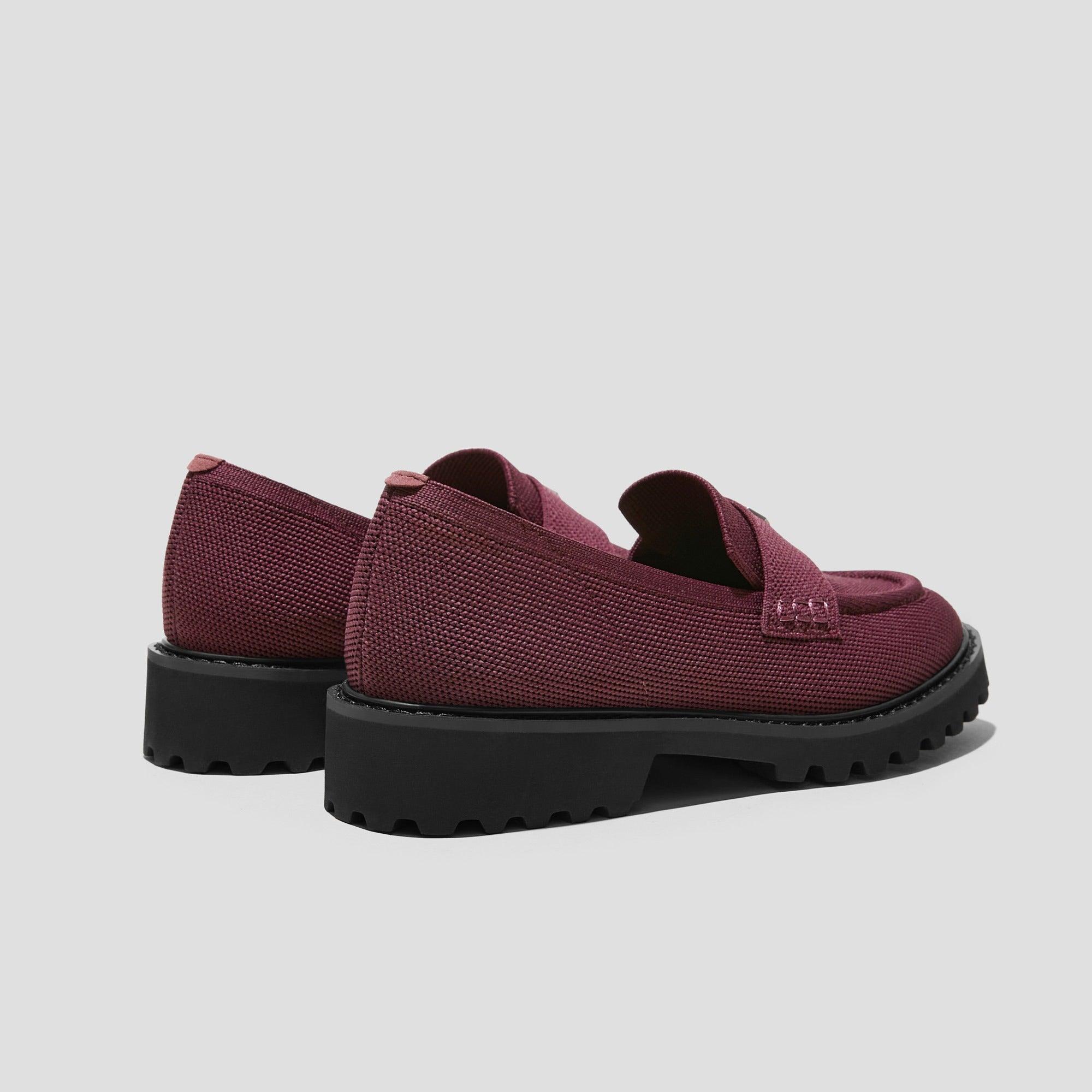 [Francesca] アーモンドトゥ プラットフォーム トラックソールローファー