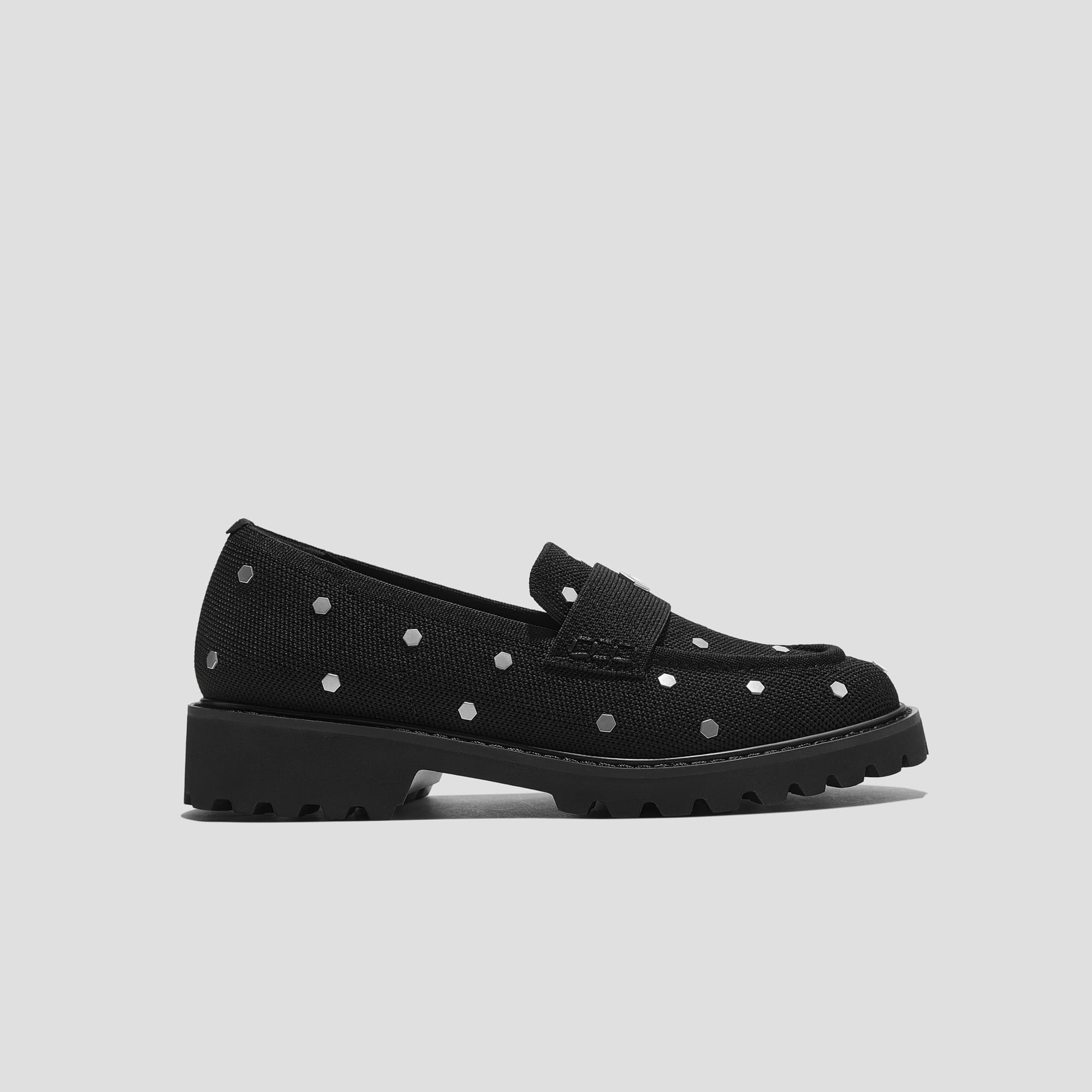 [Francesca]  アーモンドトゥ プラットフォーム トラックソールローファー