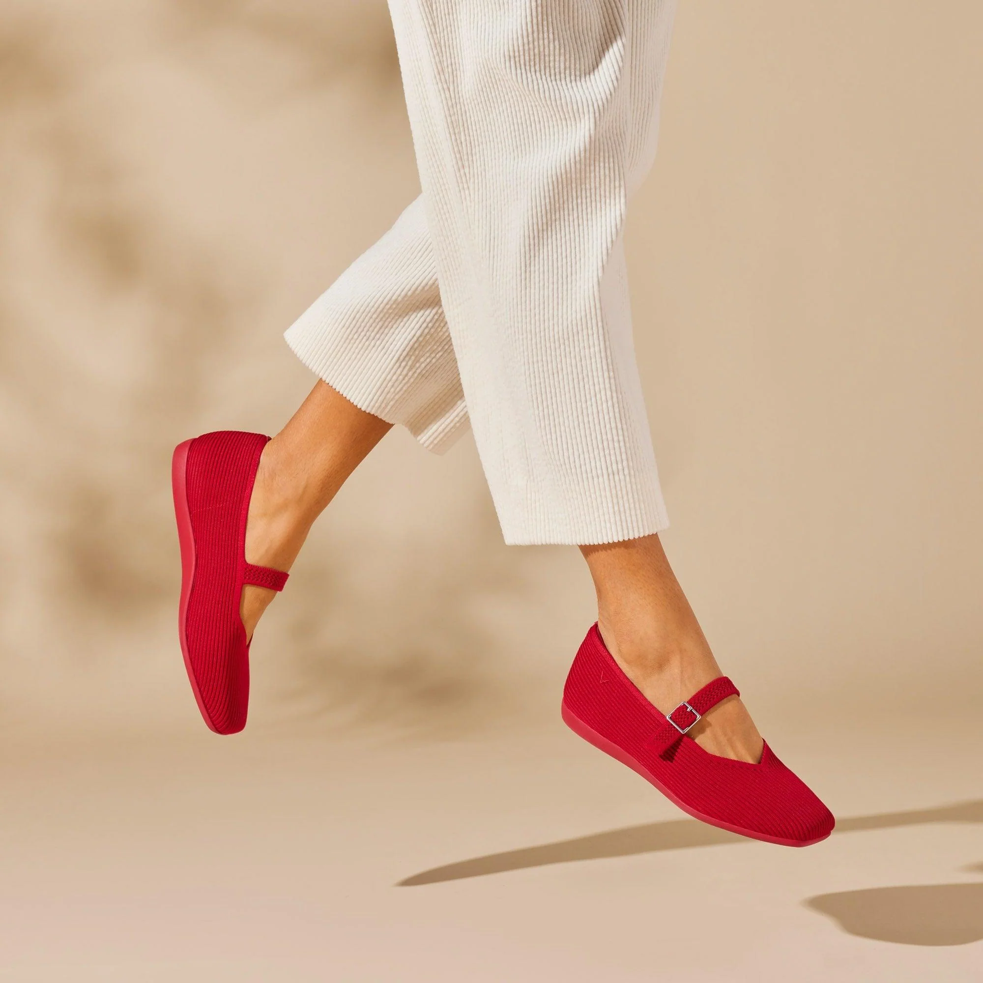 [Margot Walker Mary-Jane] スクエアトゥ 超軽量 厚底 メリージェーン フラットシューズ