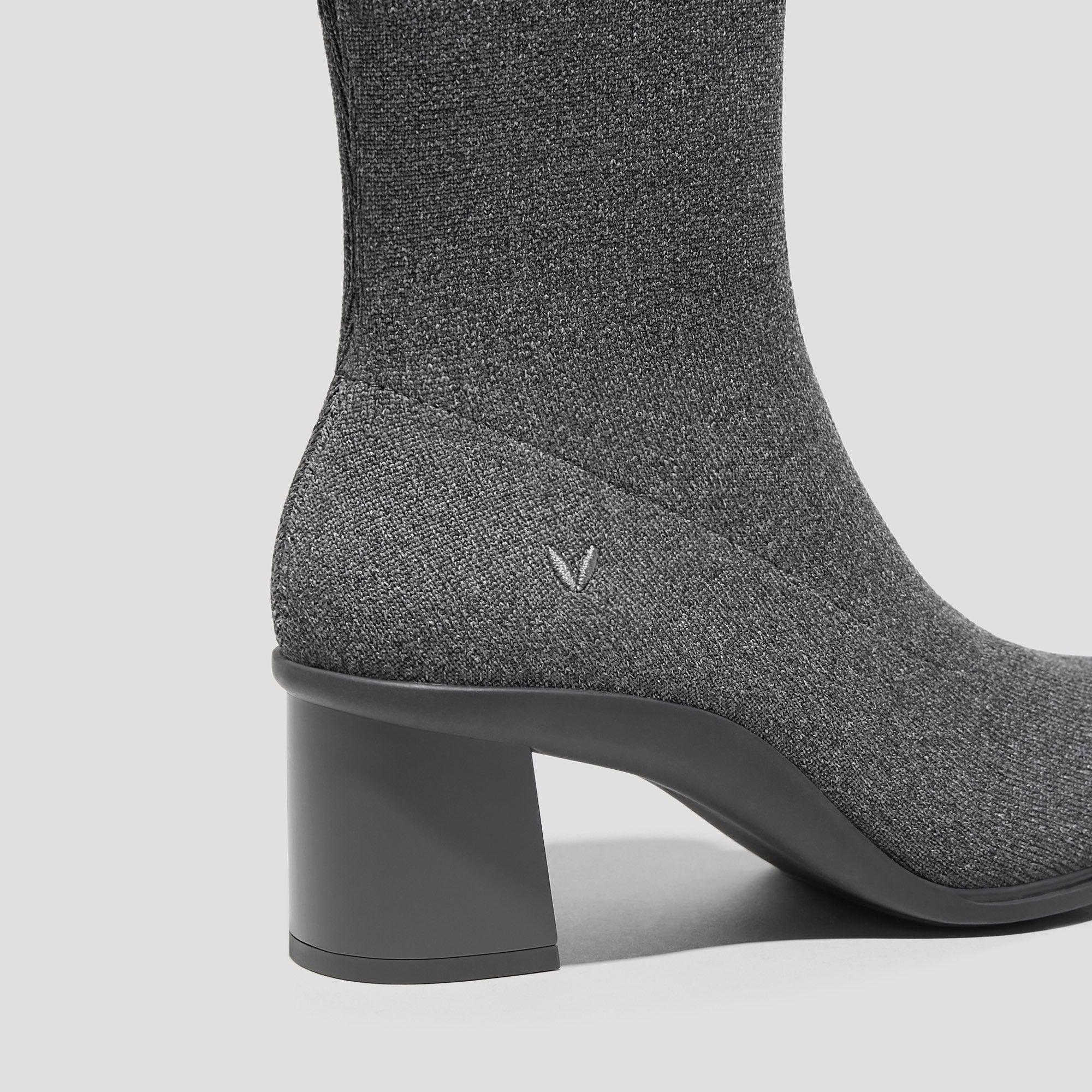 [Amanda] アーモンドトゥ 撥水加工 ランニングヒールブーツ