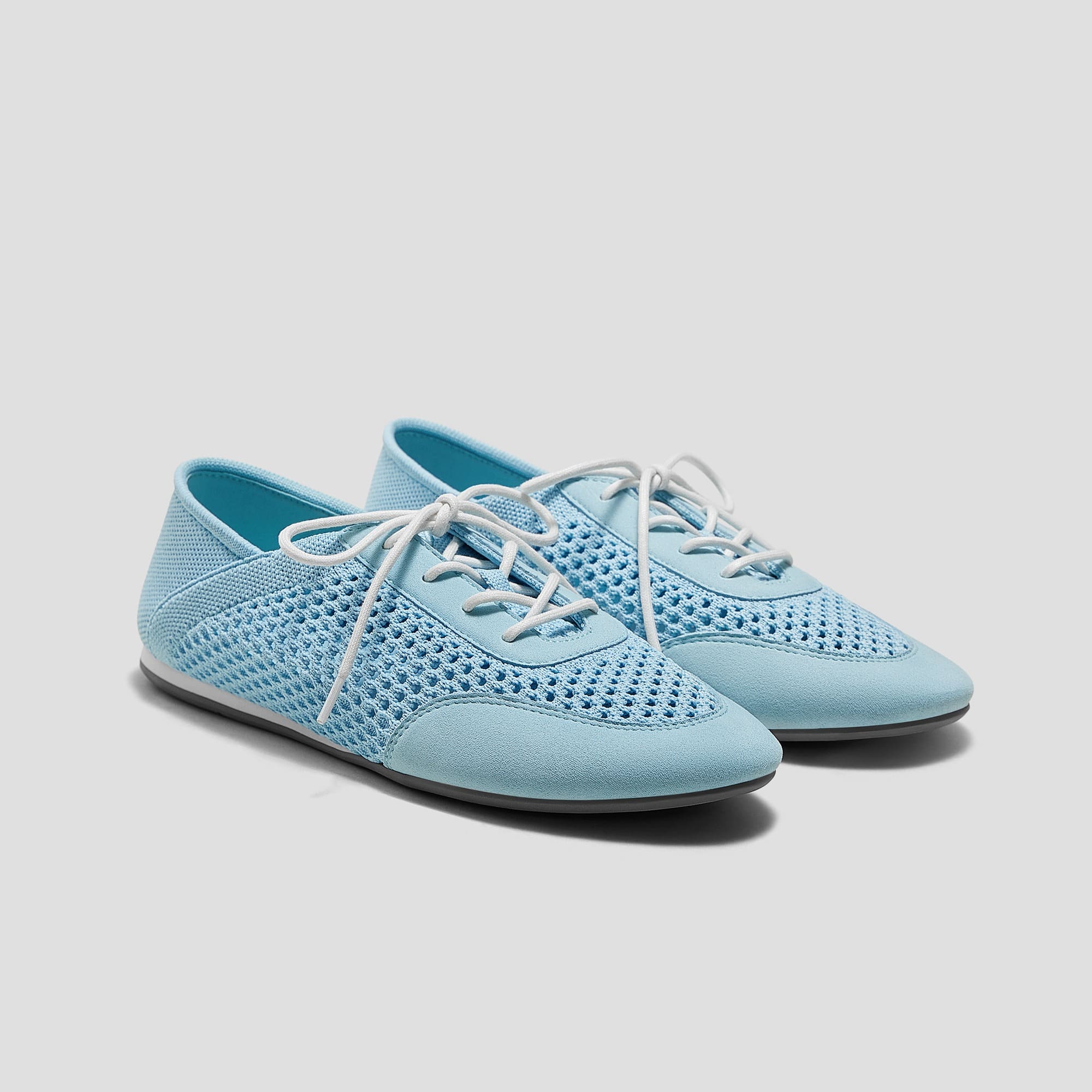 [Yara] アーモンドトゥ メッシュ バレエスニーカー