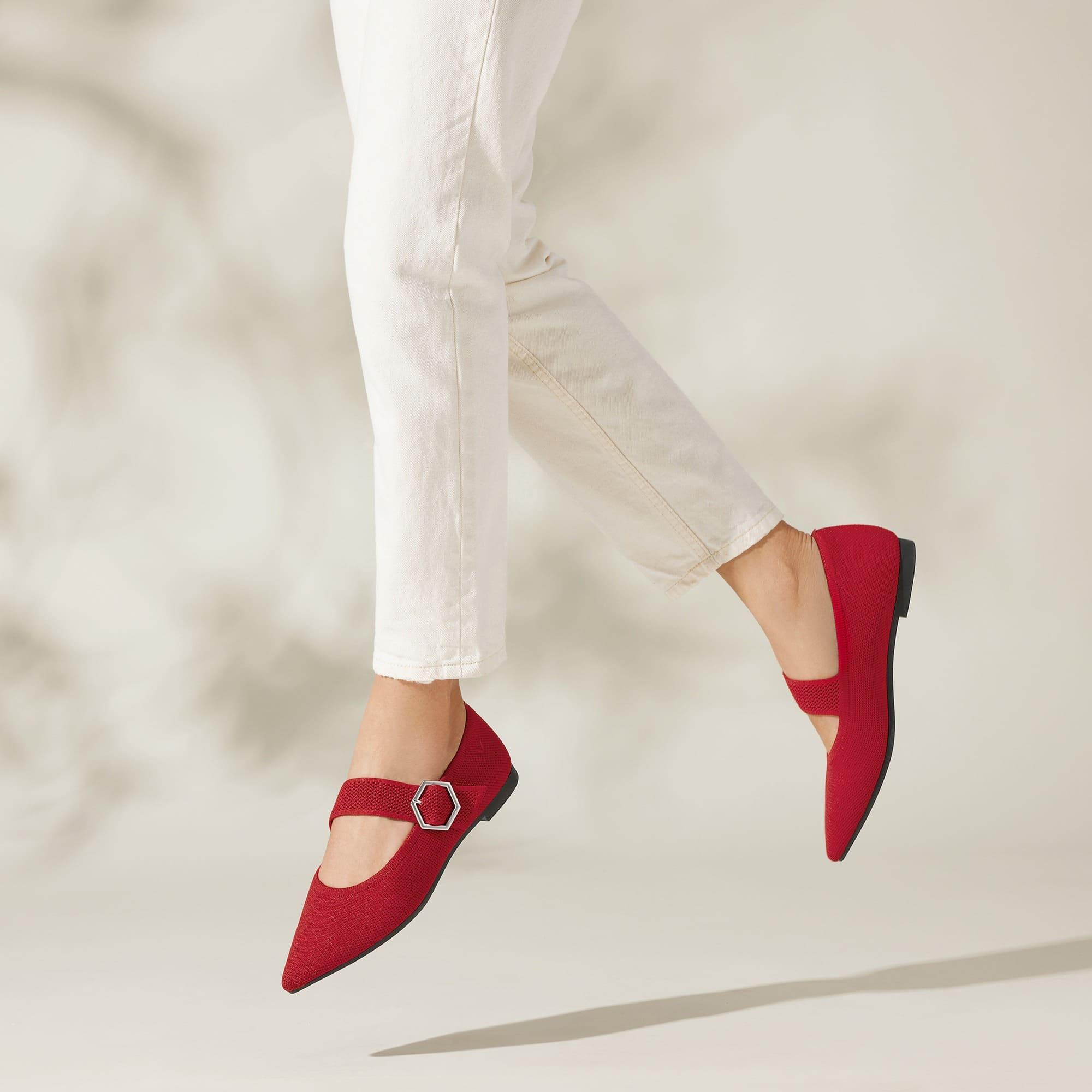 [MARIA] ポインテッドトゥ メリージェーン フラット