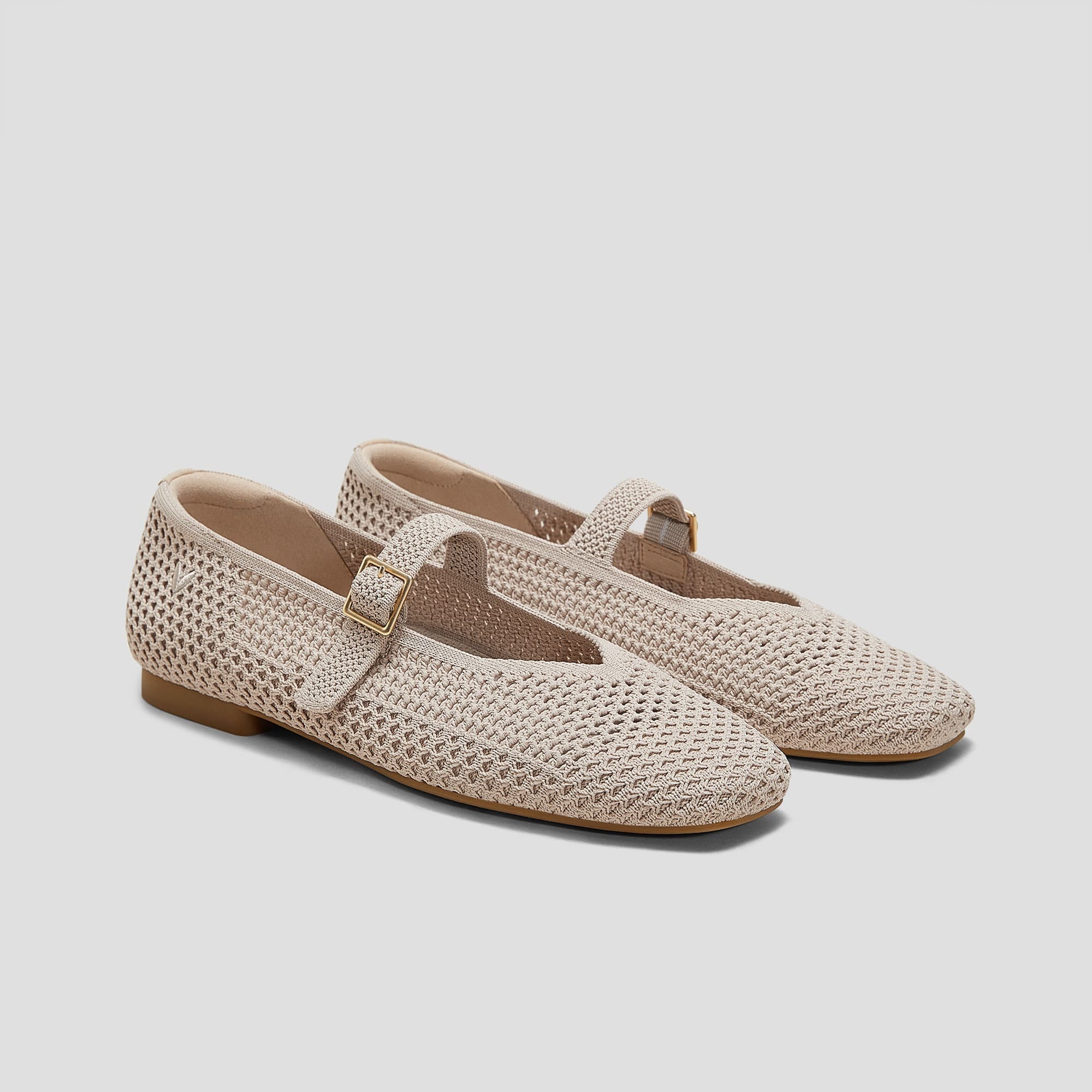 [Margot Mary-Jane Mesh] スクエアトゥ メリージェーン フラットシューズ