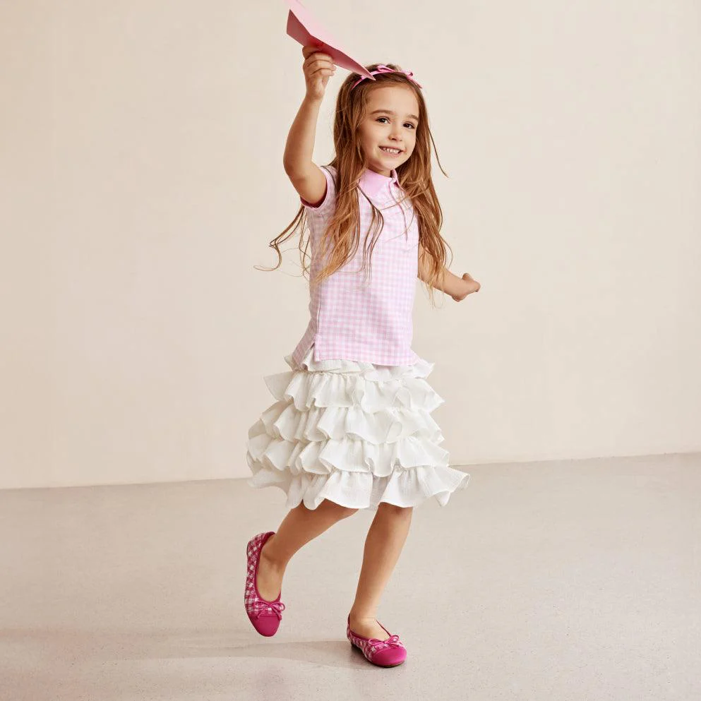 [Tiana Kids] アーモンドトゥ フラット キッズシューズ