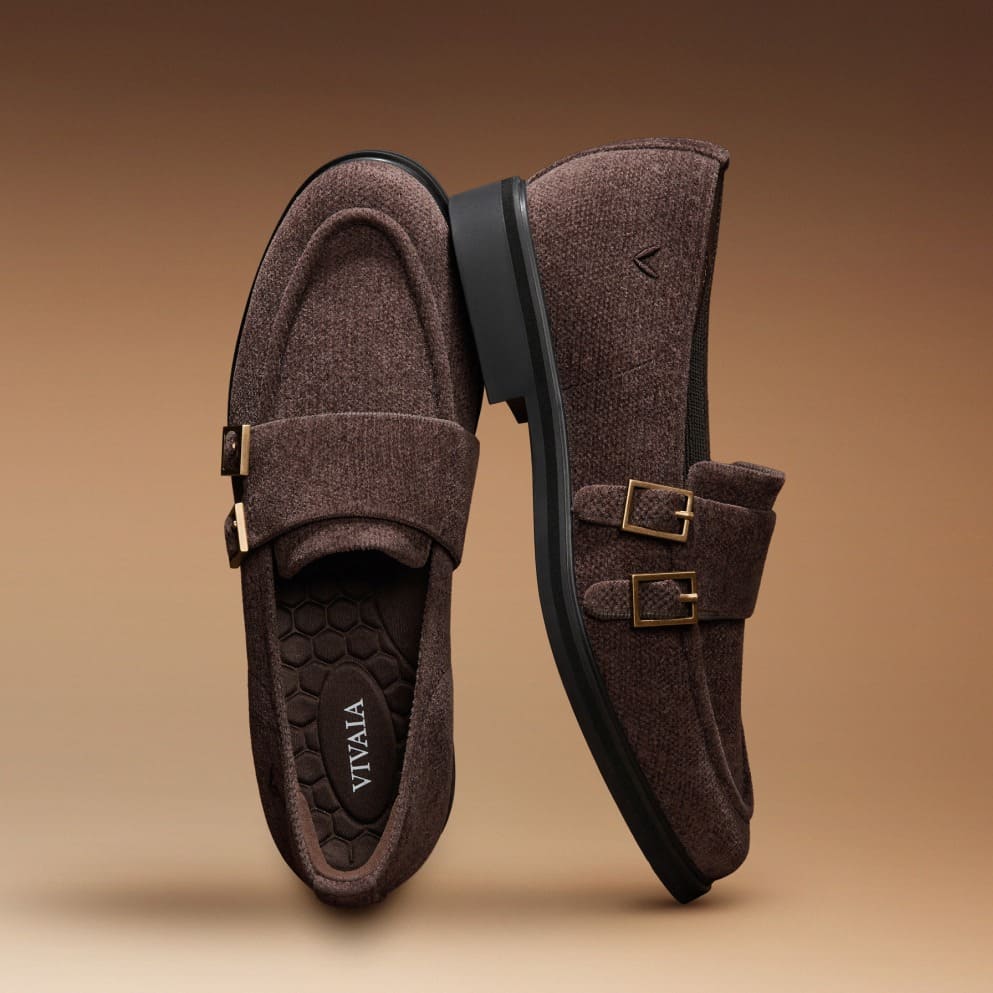 [Luciana] ラウンドトゥ ダブルモンクストラップ ローファー