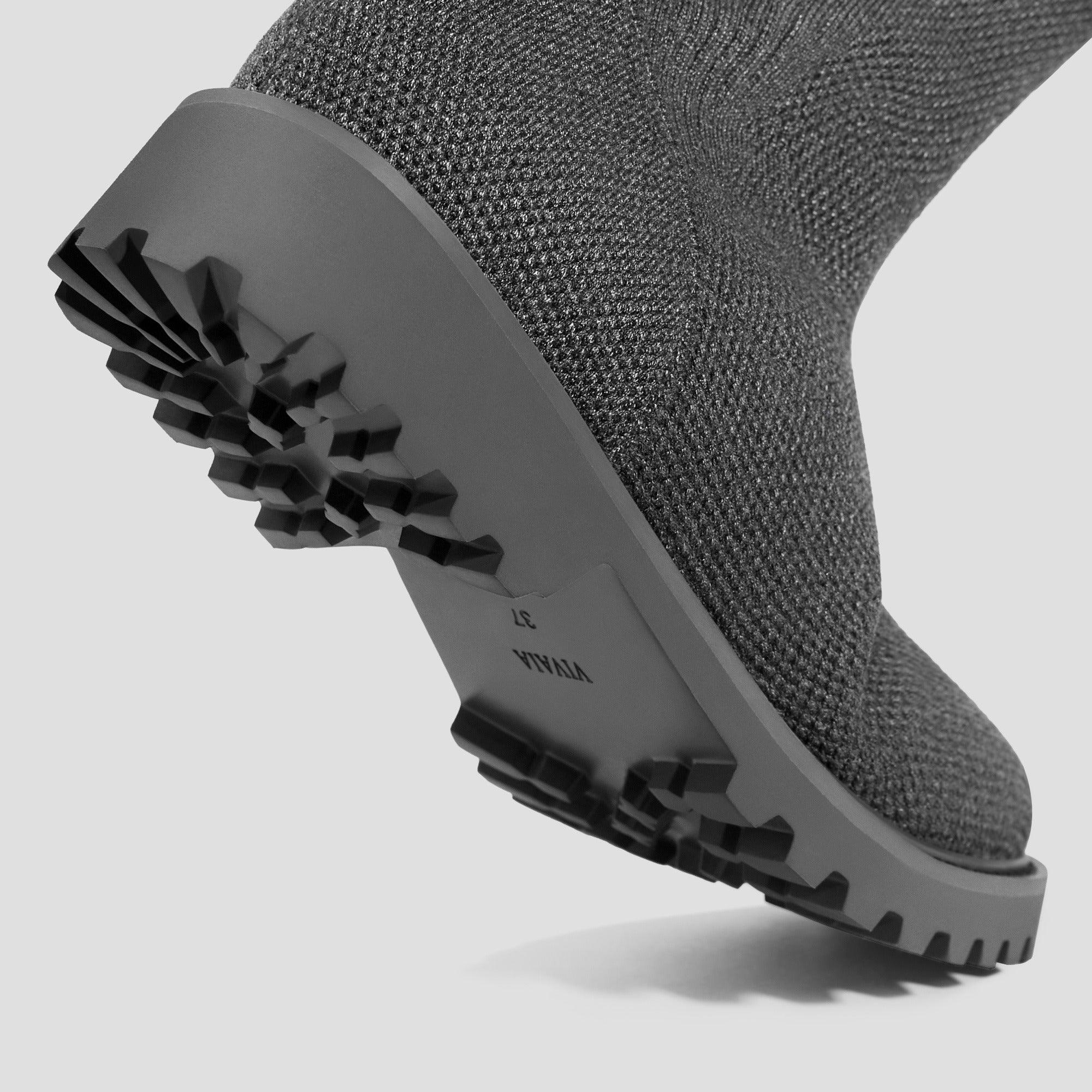 [Filipa] ラウンドトゥ 撥水加工 ストレッチ ロングブーツ