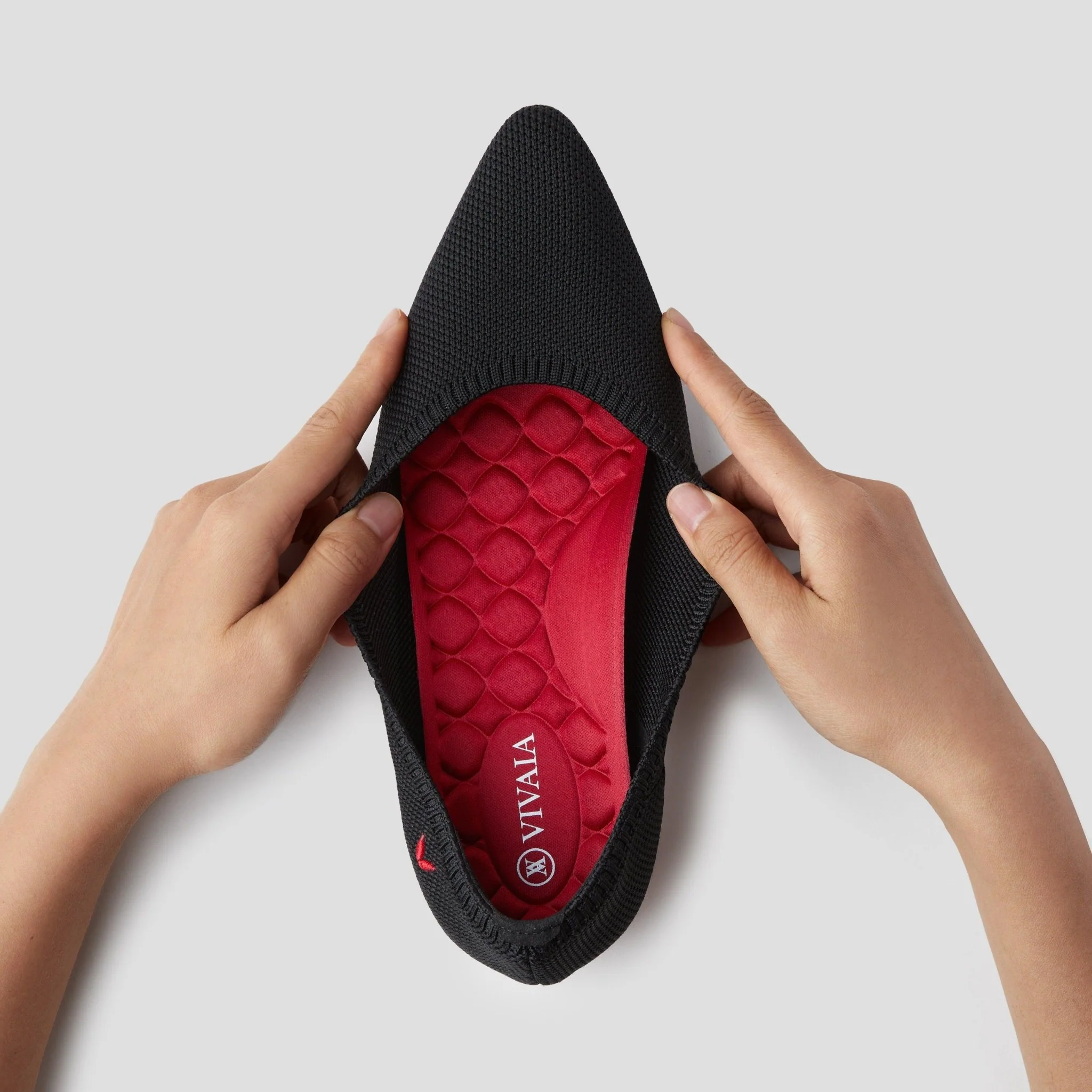 [Aria Walker] ポインテッドトゥ 超軽量 厚底 フラットシューズ