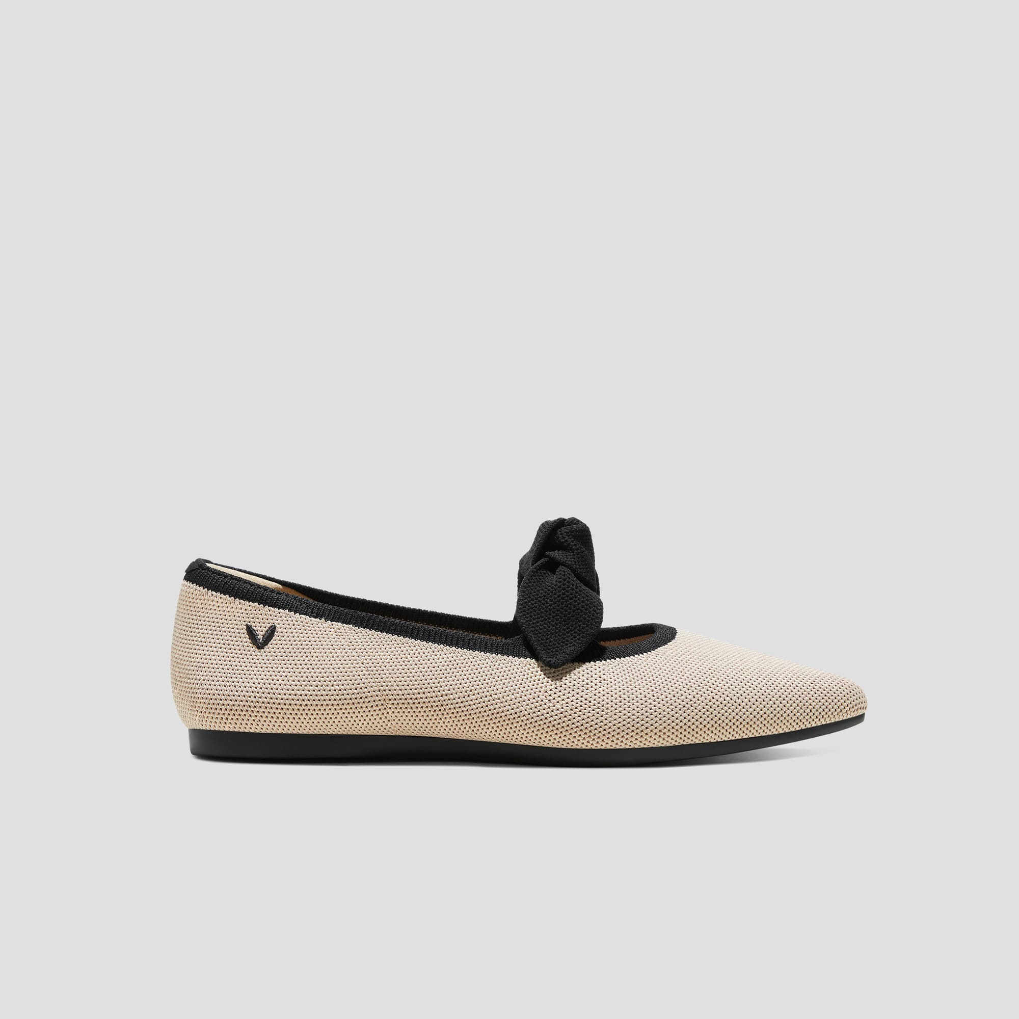 [Addriane] ポインテッドトゥ リボン付き フラットシューズ