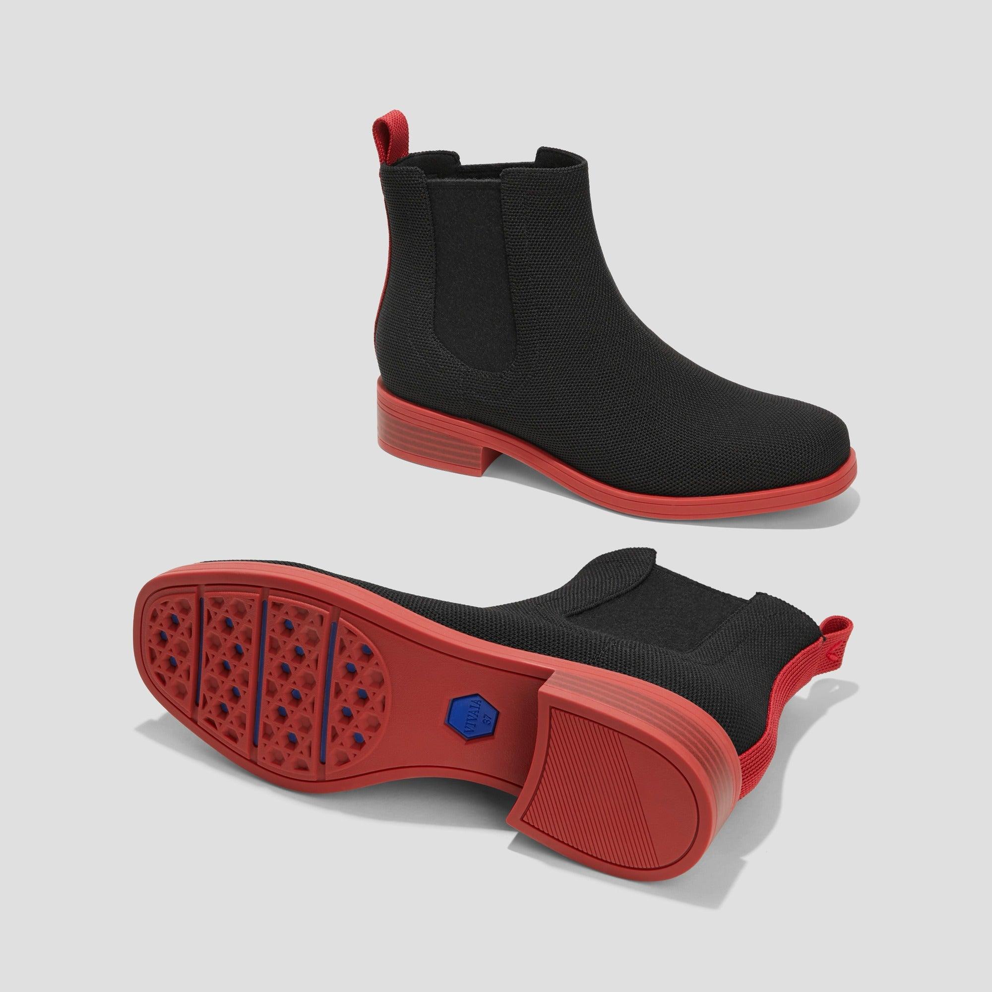 [Clara] スクエアトゥ 撥水加工 アンクルチェルシーブーツ