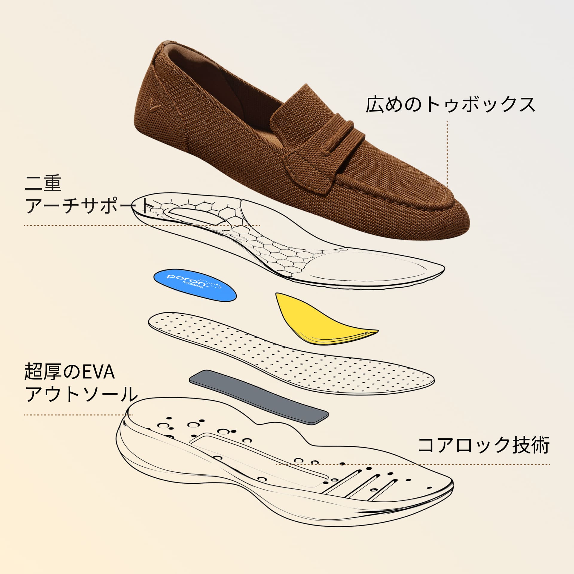 [Ivana] ラウンドトゥ スニーカー ローファー