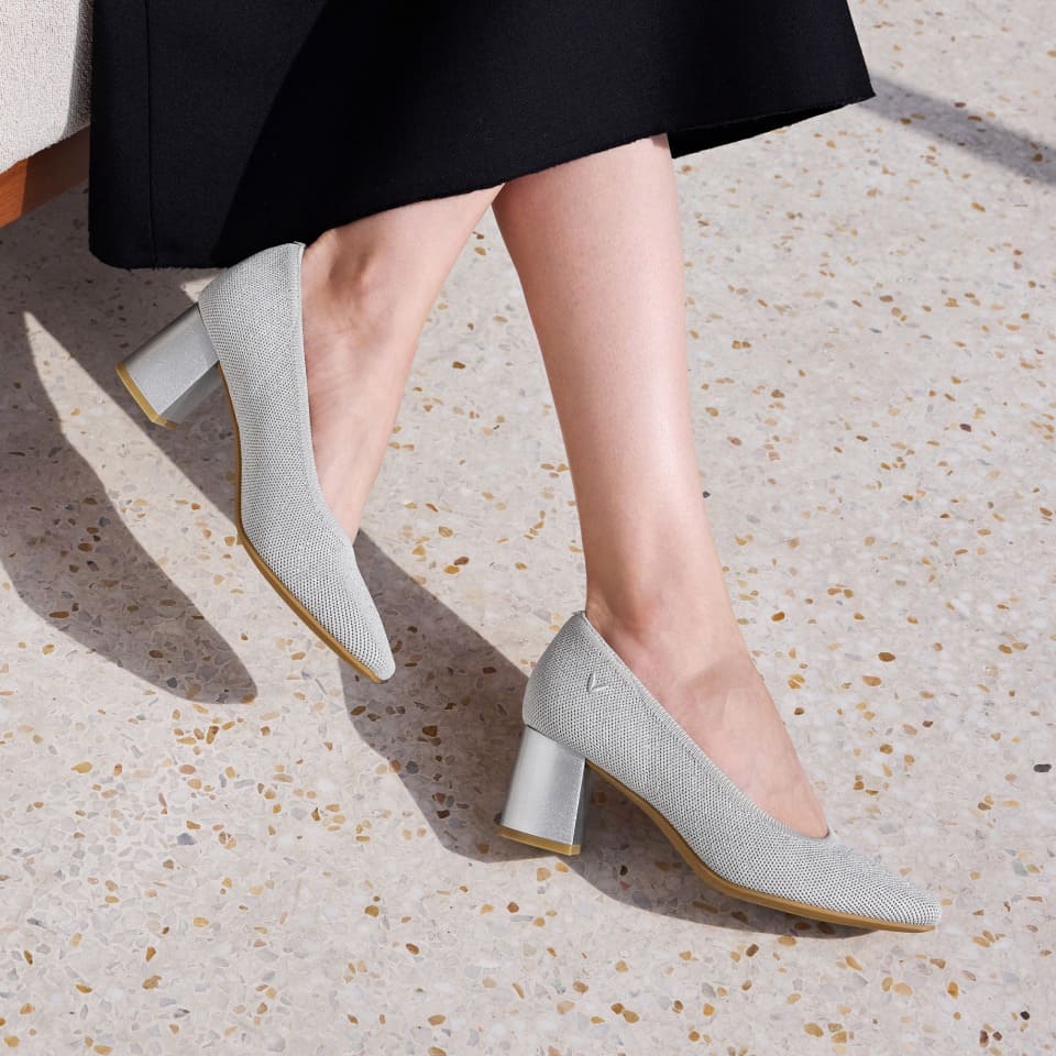 [Elize] スクエアトゥ ストレスフリー ブロックヒール