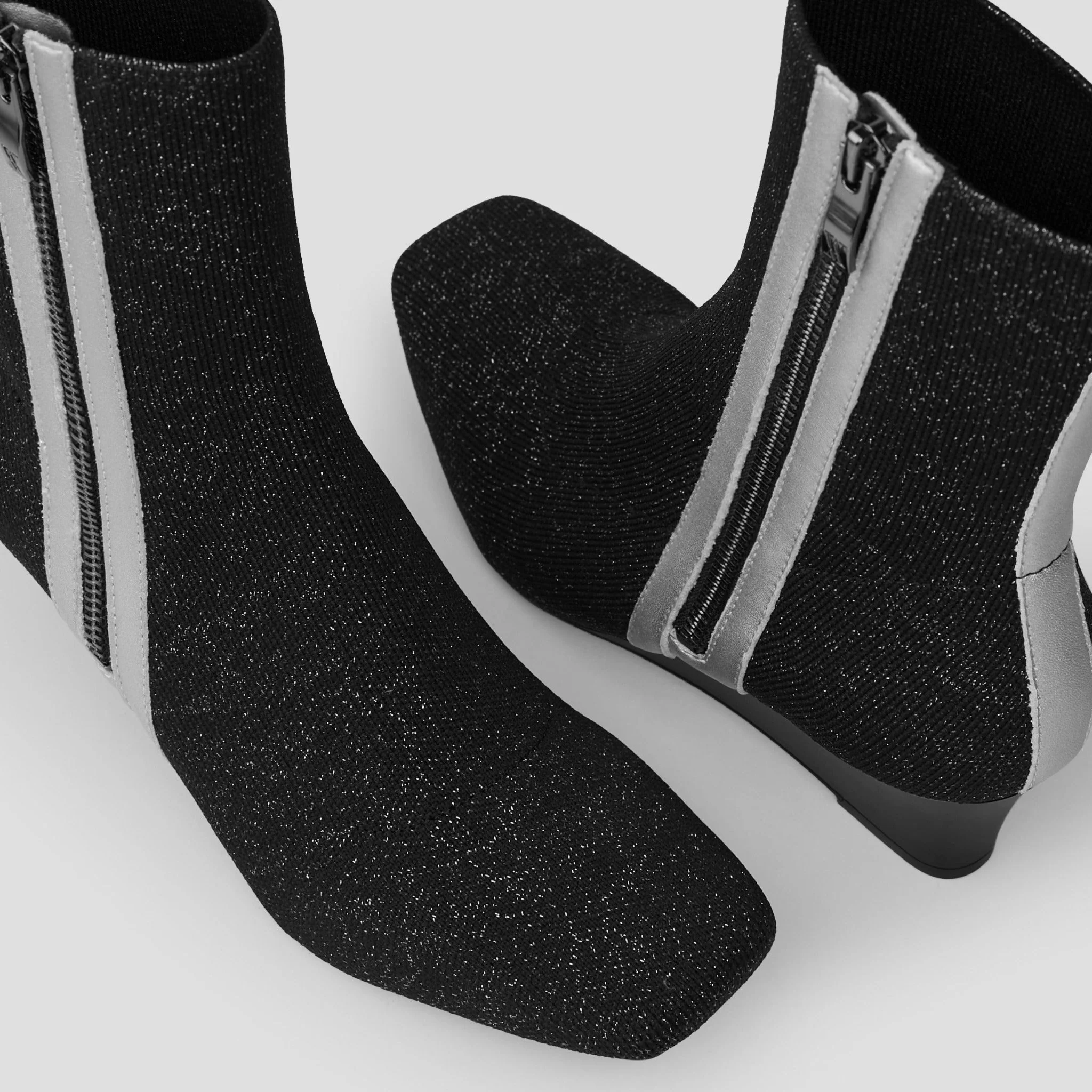 [Micaela] スクエアトゥ 撥水加工 ショートブーツ