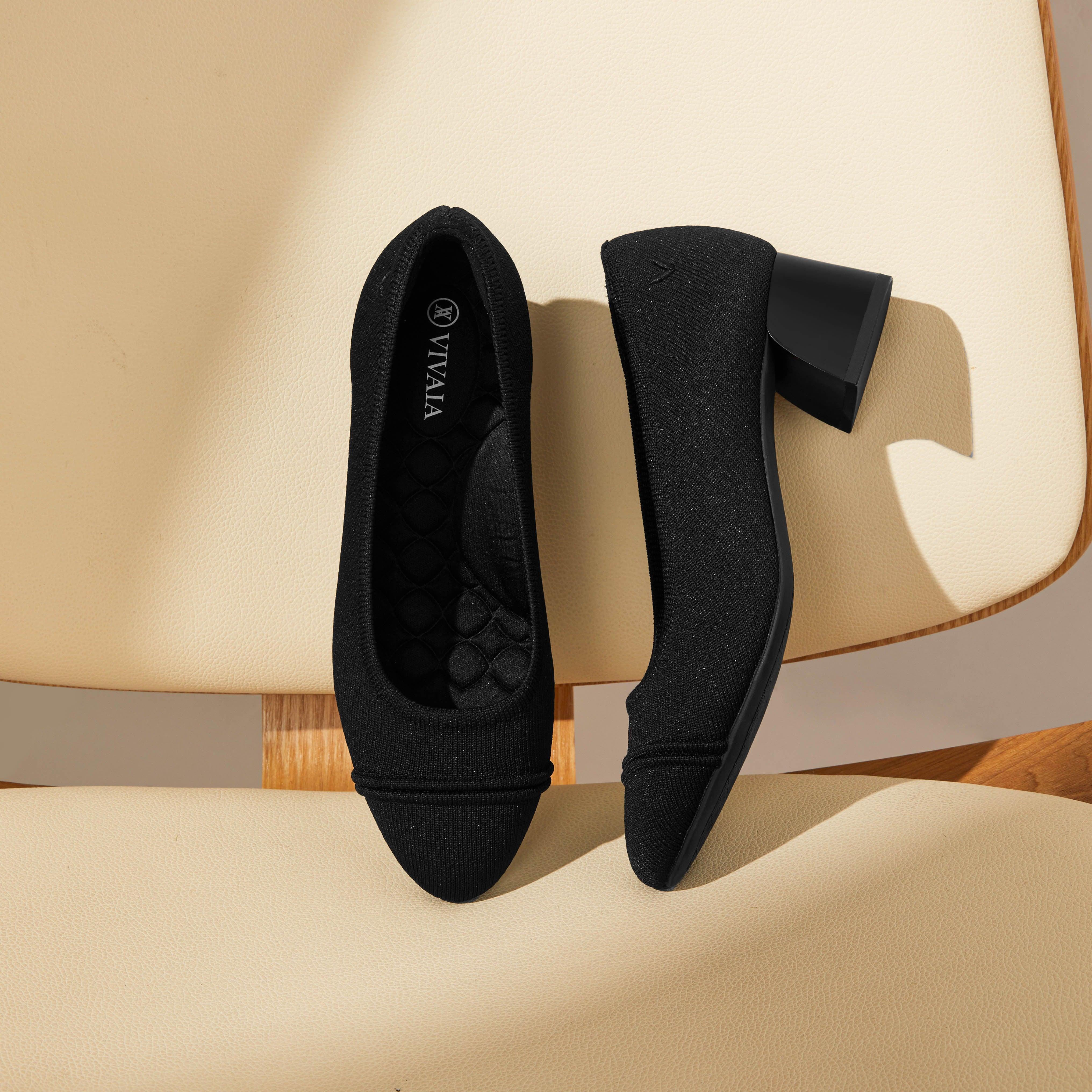 [Julie Pro] ラウンドトゥ チャンキーヒール パンプス