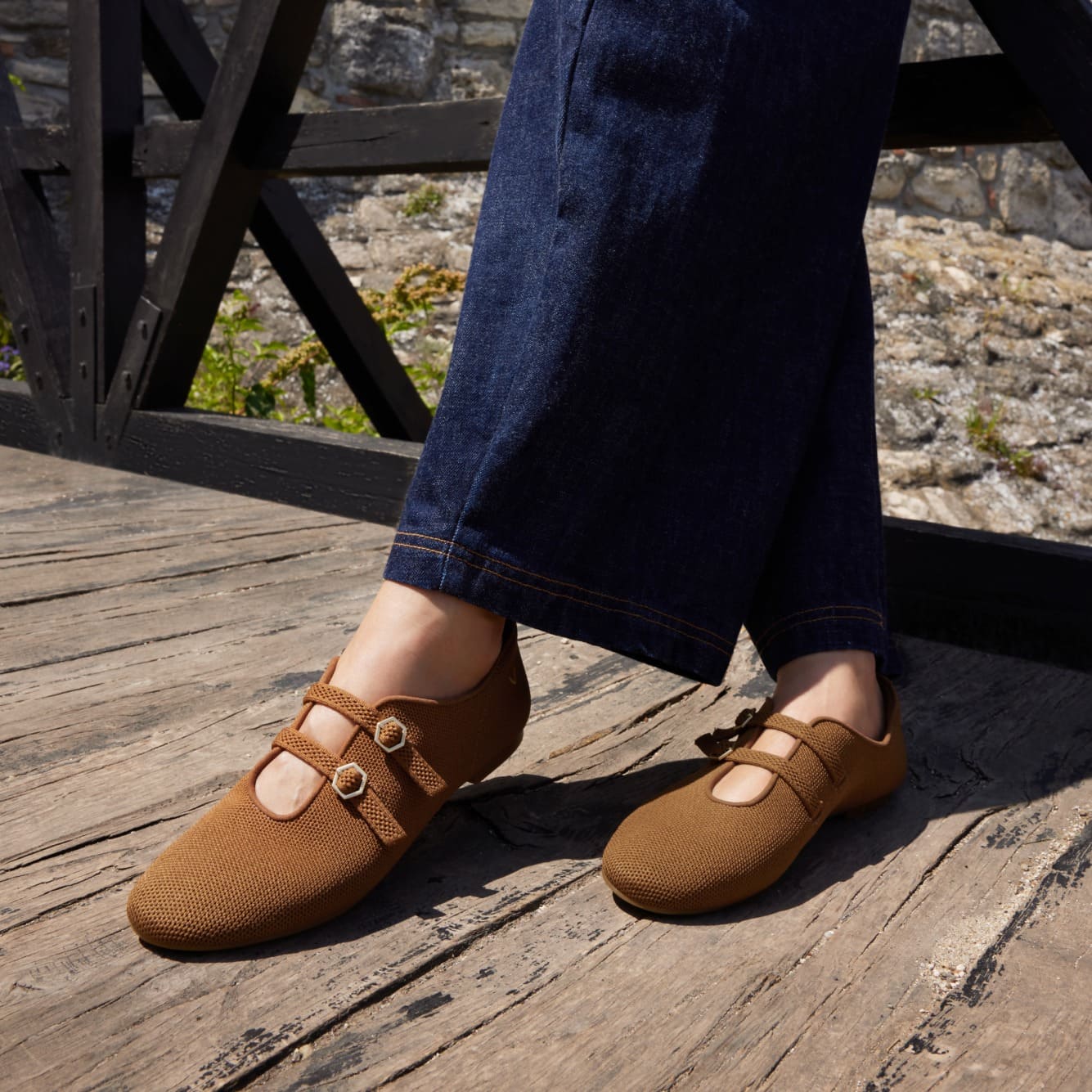 [Natalie] 二重ストラップ フラット