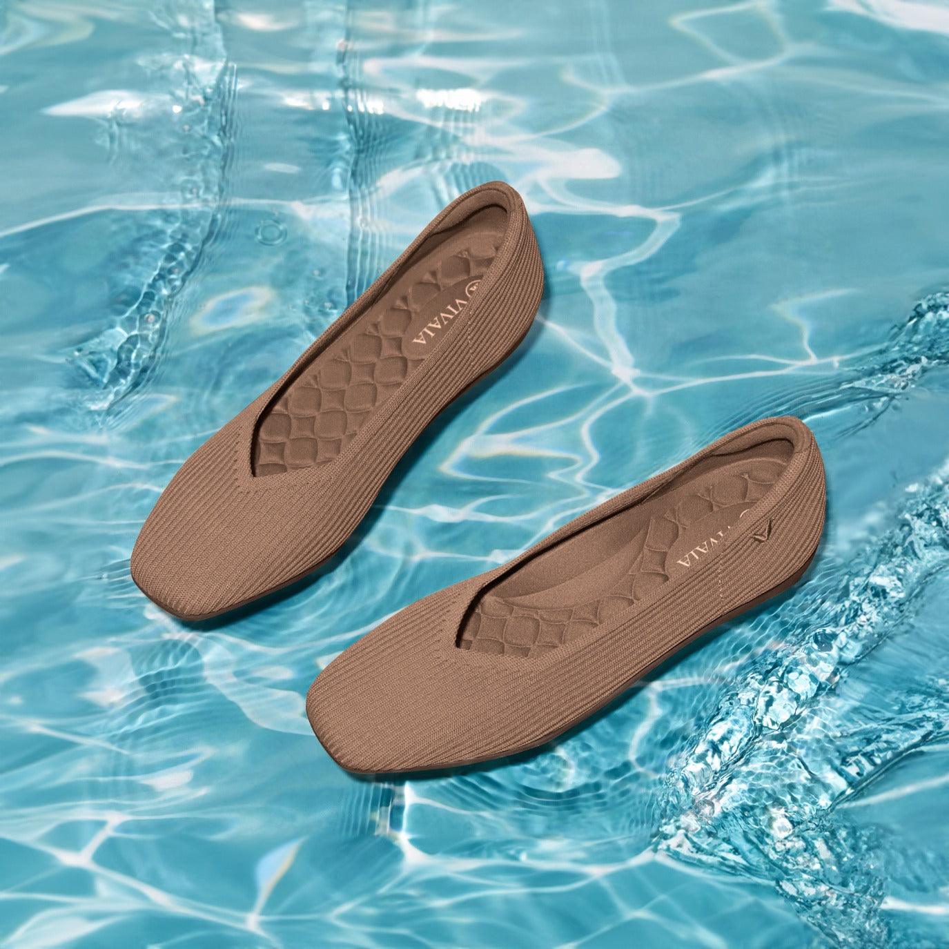 [Margot Walker] スクエアトゥ 超軽量 厚底 フラットシューズ