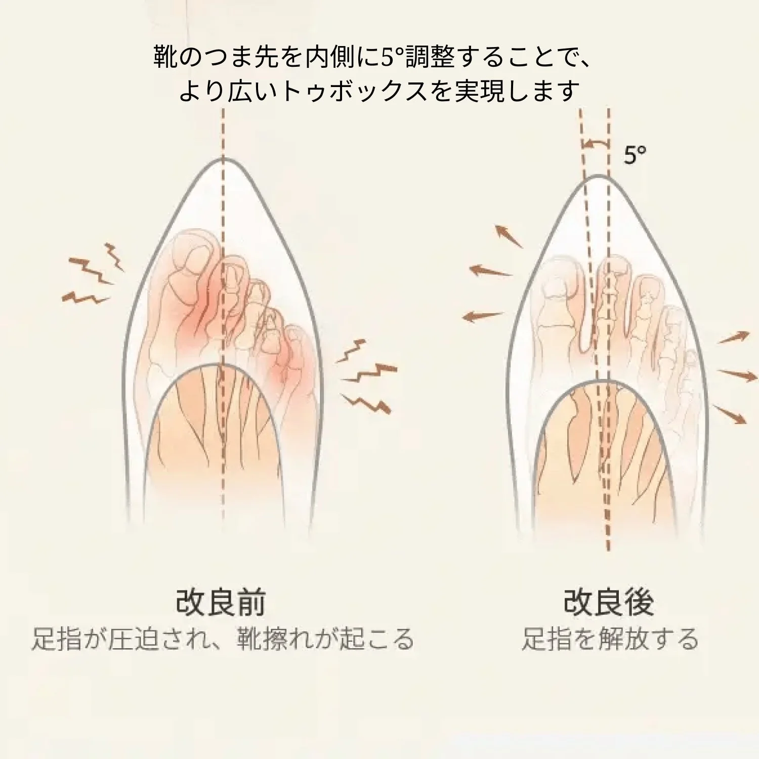 [Aria 5°] ポインテッドトゥ フラットシューズ