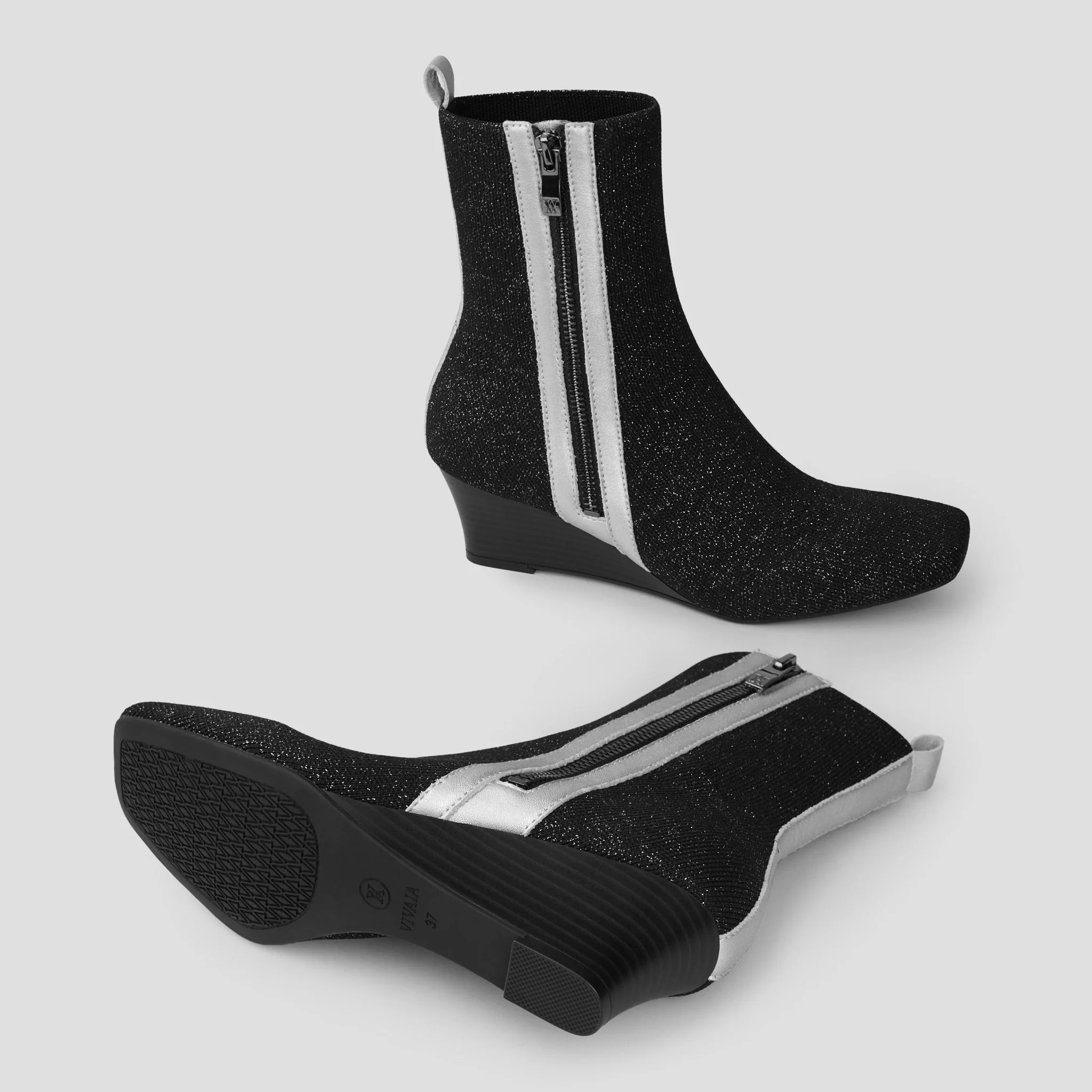 [Micaela] スクエアトゥ 撥水加工 ショートブーツ