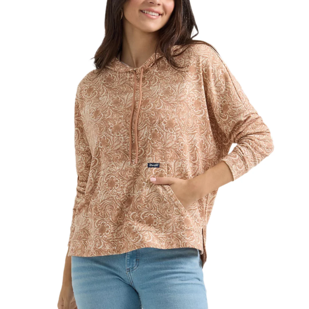 Wrangler Women's Geometric Relaxed Pullover Hoodie