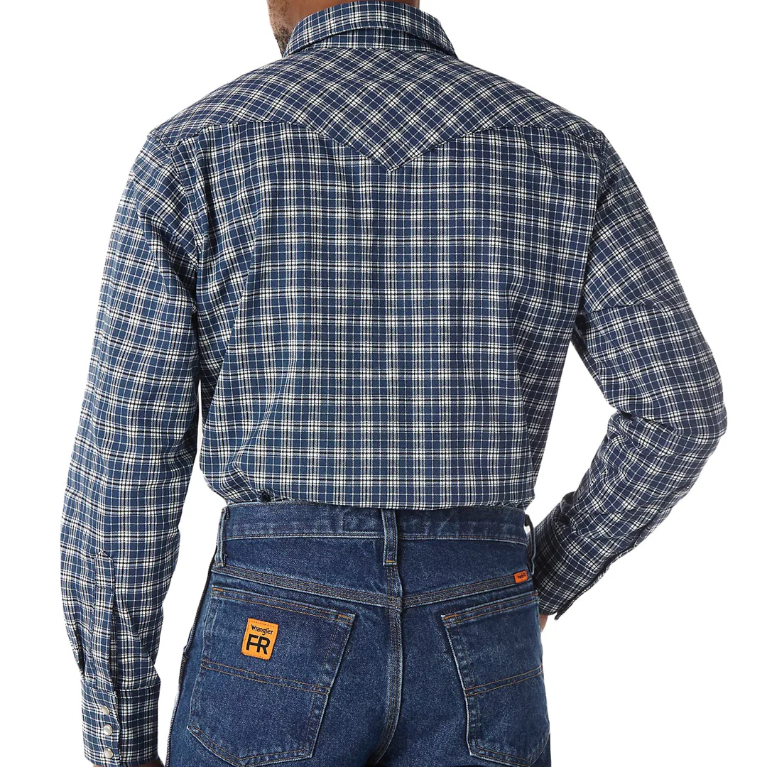Wrangler Men's Flame Resistant Plaid Work Shirt