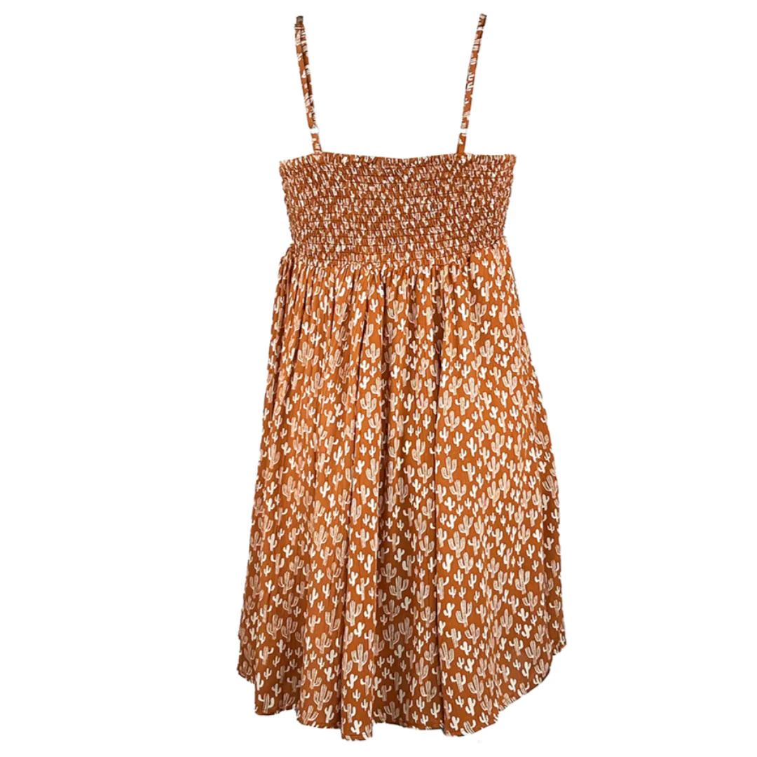 Angie Clothes Women's Cactus Print Mini Dress