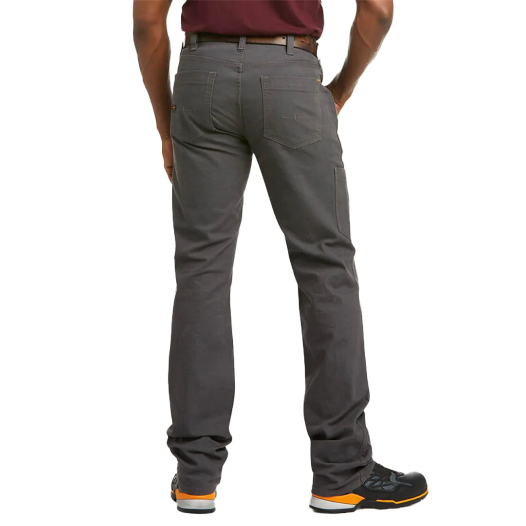 Ariat Men's Rebar M4 Low Rise DuraStretch Made Tough Stackable Straight Leg Grey Pant